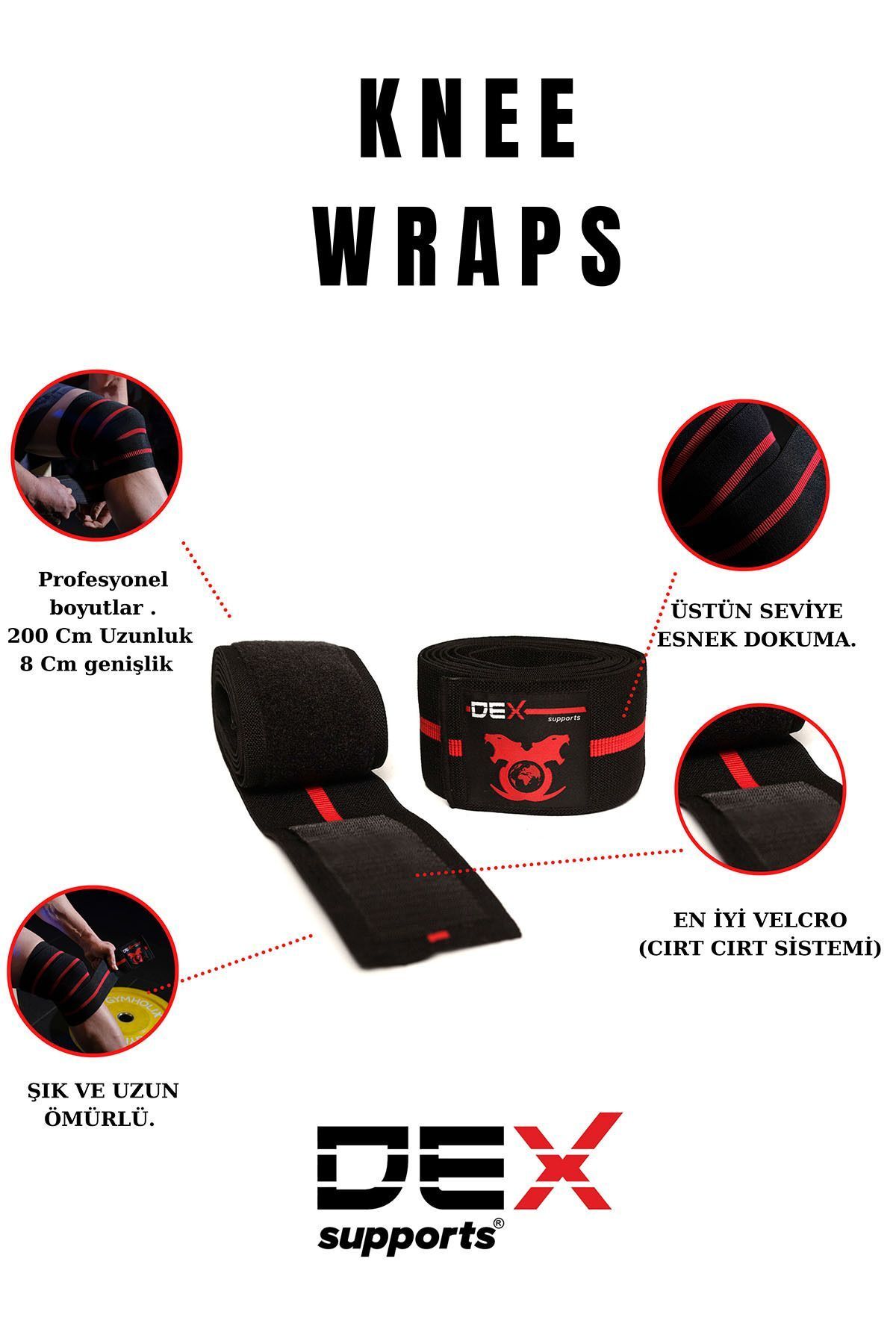 دستکش وزنه برداری مشکی Bandaji Knee Warings مجموعه Sacpack ورزشی Bag 2 Dex Supports