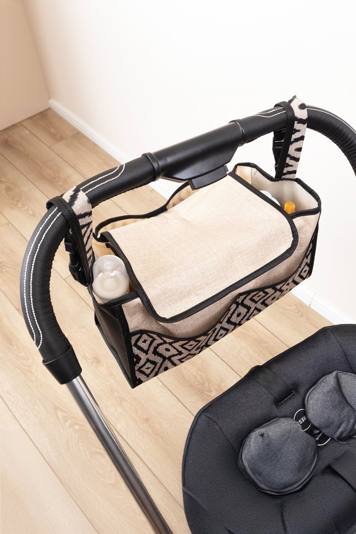 FORSACE Bohe Bebek Arabası Çantası Düzenleyici Çanta Organizer fotoğrafı 3 (önizleme)