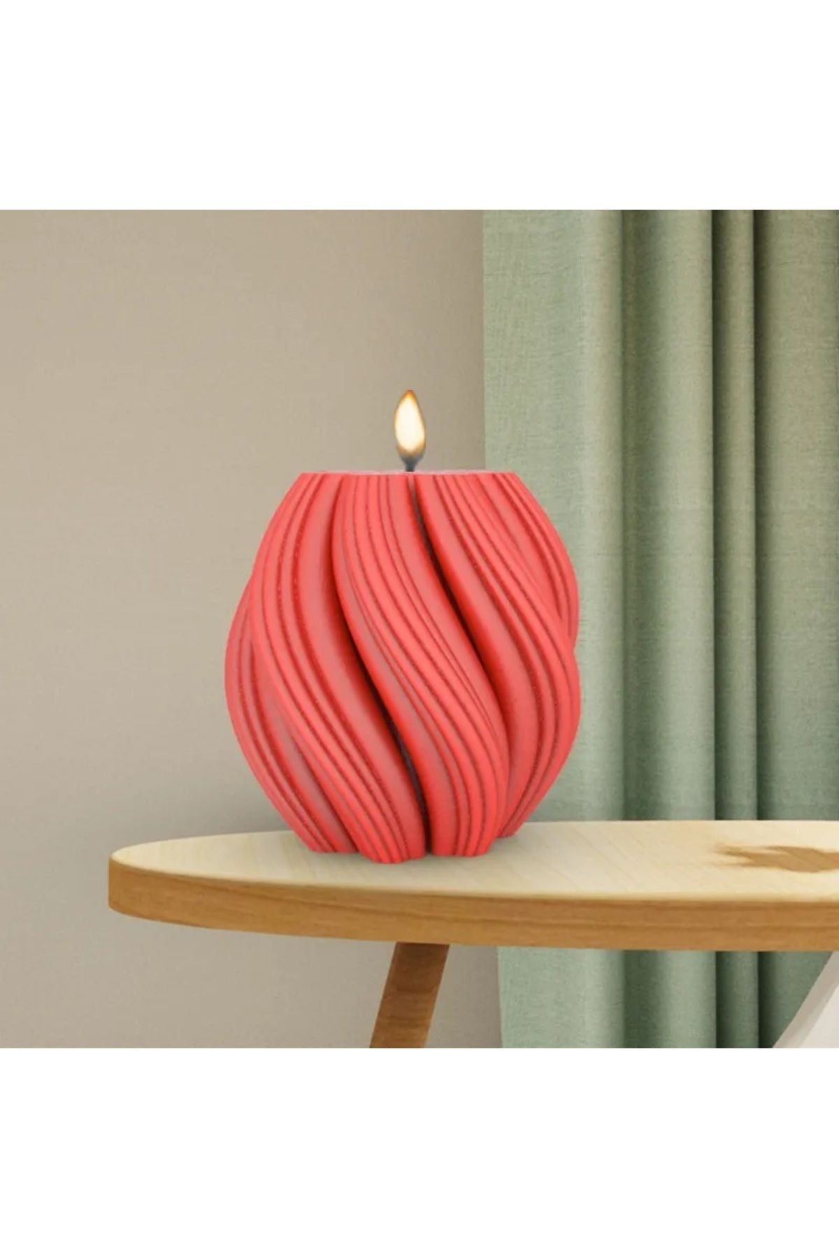 Decorative Twisted Candle Silicone Mold small size