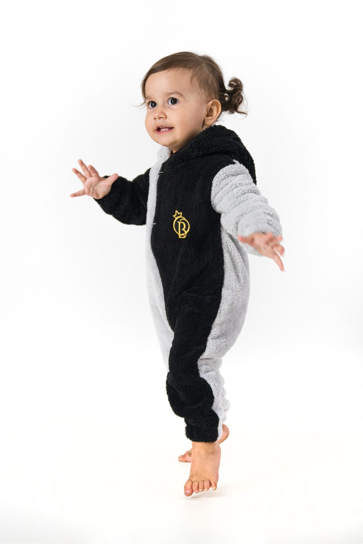 Baby Animals Welsoft Peluş Fermuarlı Kışlık Unisex Kız Erkek Bebek Uyku Tulumu Bebek Tulumu Çocuk Tulumu Kostümü fotoğrafı 4 (önizleme)