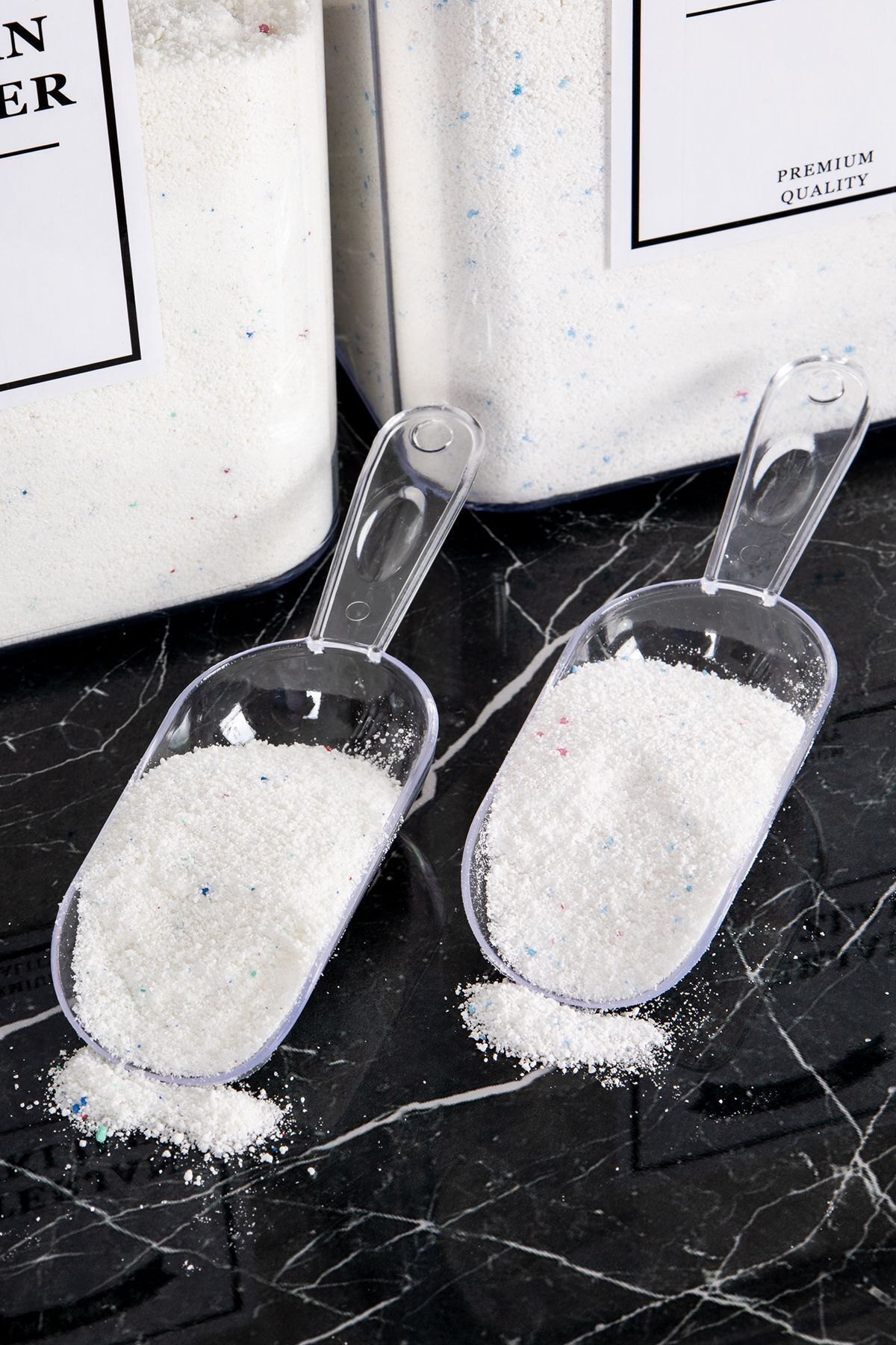 DNS HOME-2-Piece Detergent Storage Box with Scale Gift White and Color Label 3000 ml 4