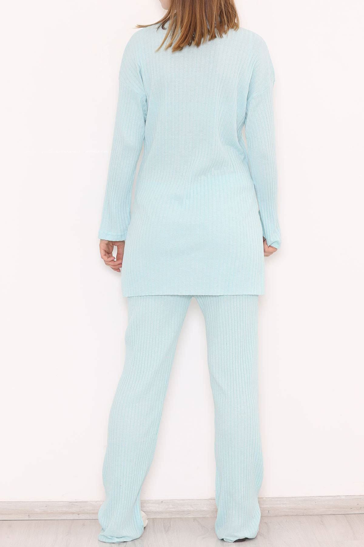 Moka Shopin-Turquoise Long Sleeve Corded Suit - 10147.1567 7
