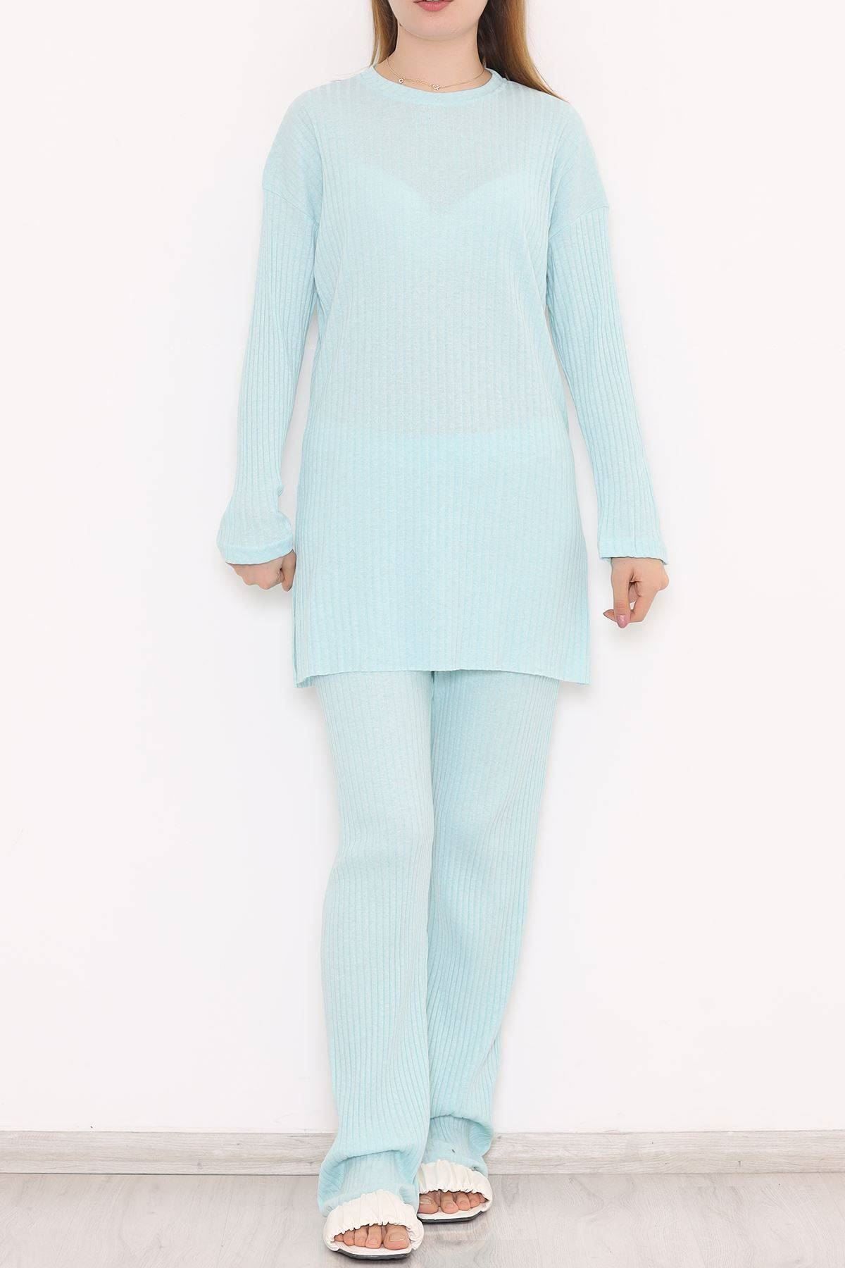 Moka Shopin-Turquoise Long Sleeve Corded Suit - 10147.1567 3