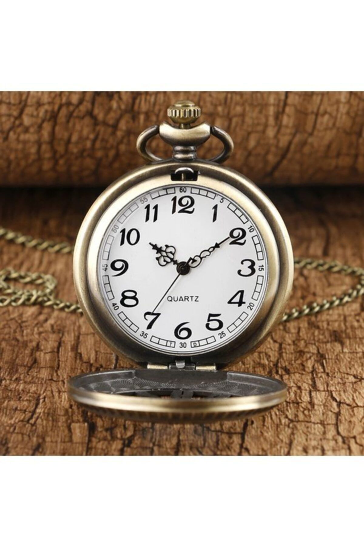 Hediye Sahibi-Wheeled Numerals Look Large Size Chain Clock Necklace 3