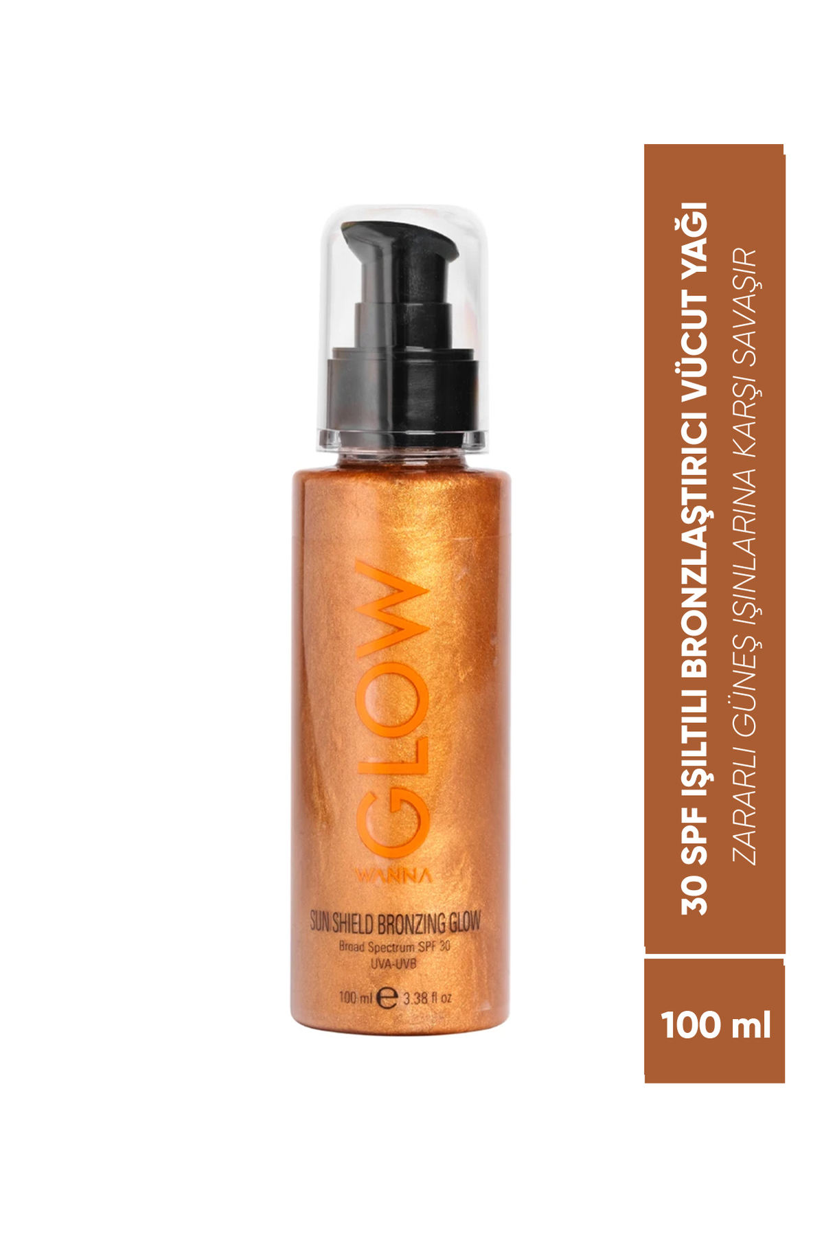 Wanna Glow 30 Spf Işıltılı Bronzlaştırıcı Vücut Yağı 100 ml