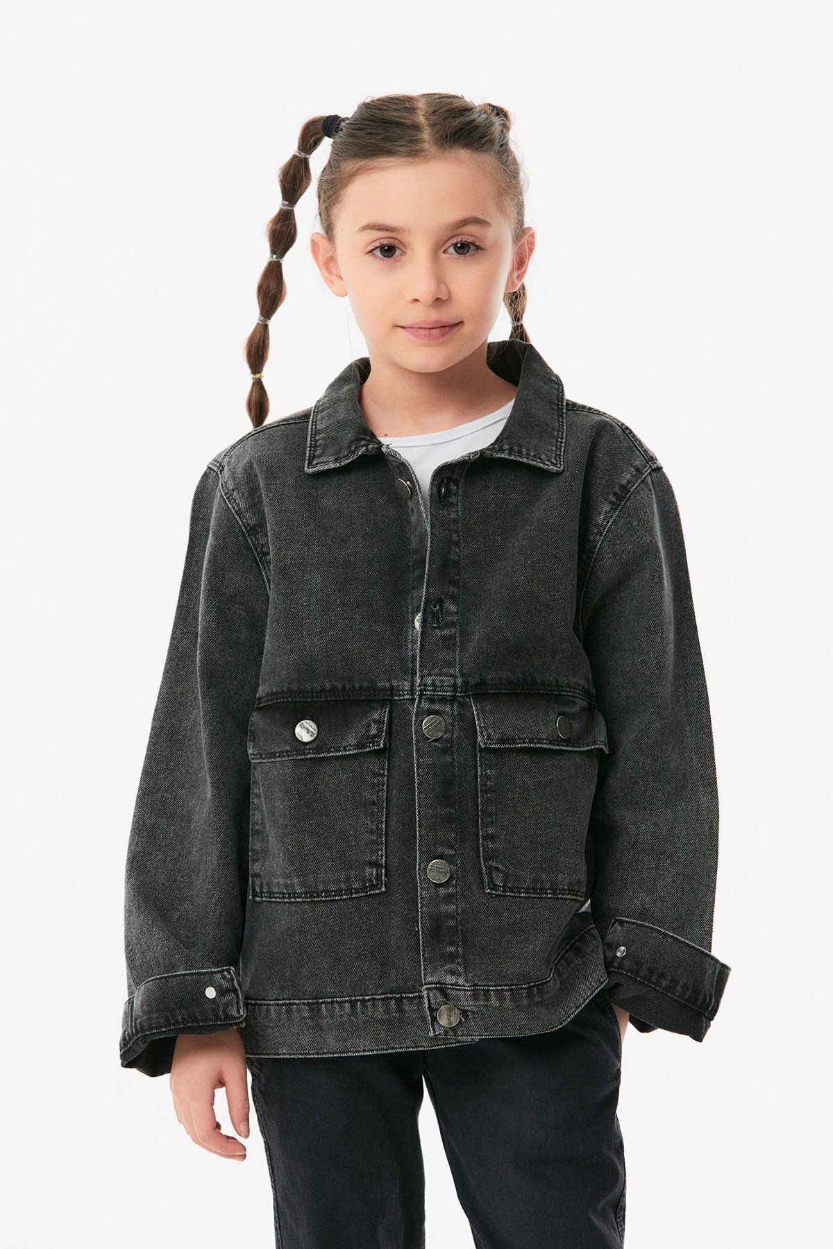 Double Pocket Girl's Denim Jacket