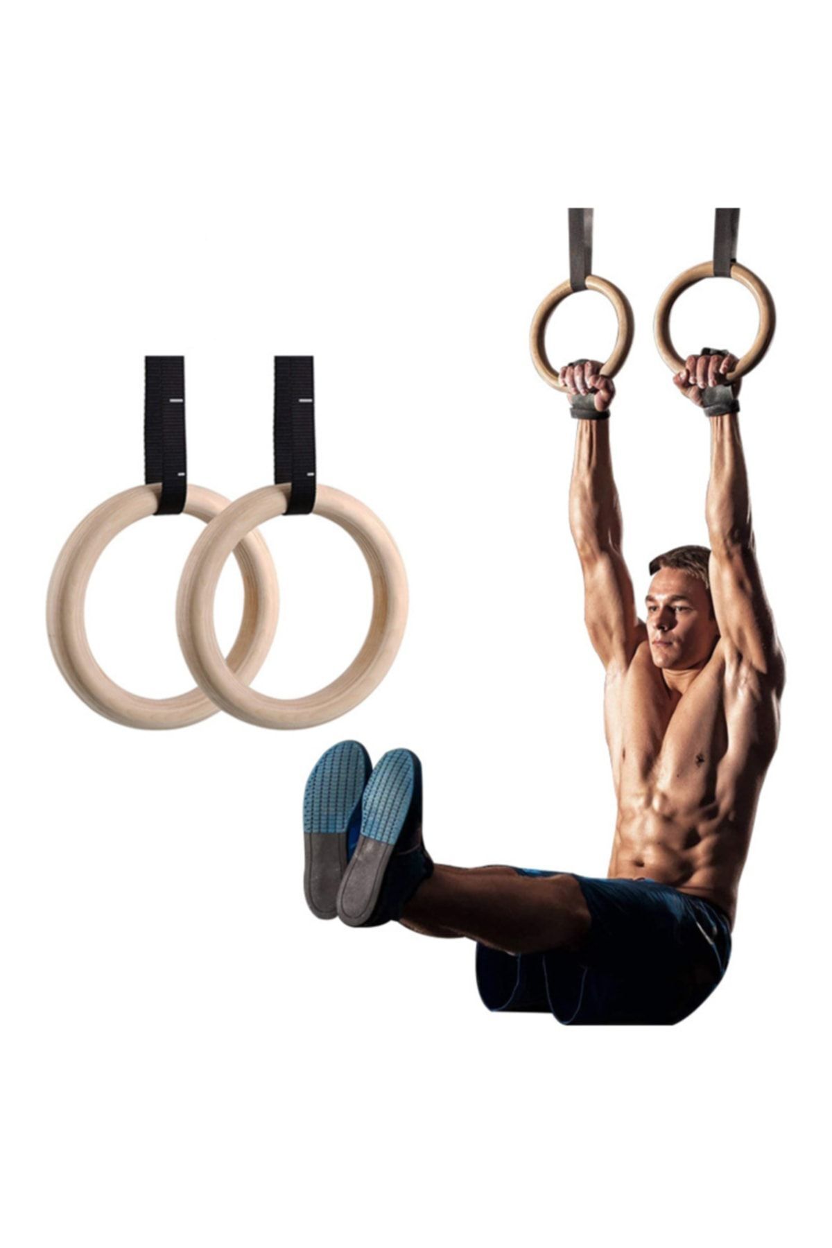 Leyaton Jimnastik Halkası Jimnastik Barfiks Halkası Halatı Halka Çapı 24 cm