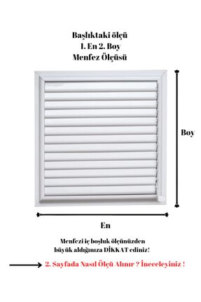 ALÜPAN 40 X 40 Cm Beyaz Alüminyum Menfez Banyo Wc Havalandırma Panjur