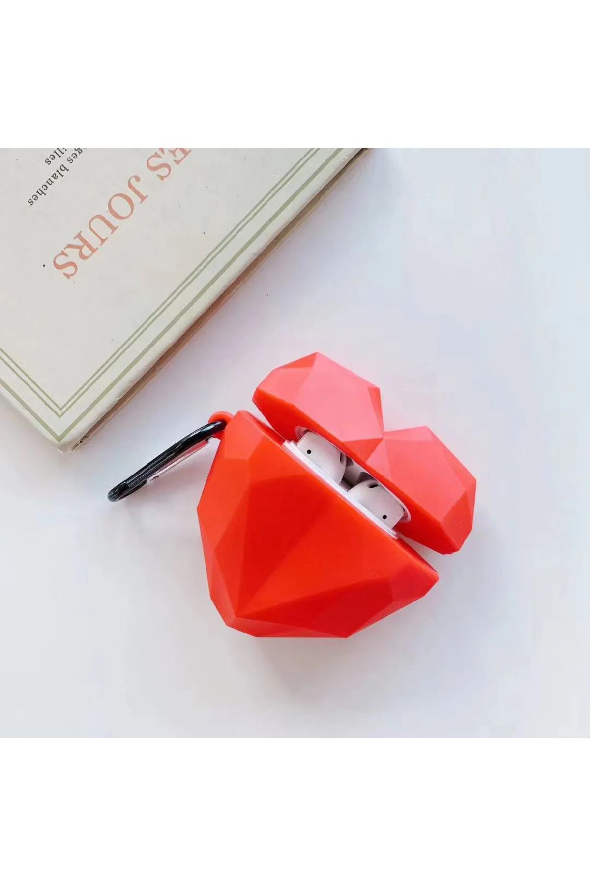 3. Nesil Uyumlu Sevimli Kalp Origami Figürlü Darbe Önleyici Kulaklık Koruma Kılıfı 7