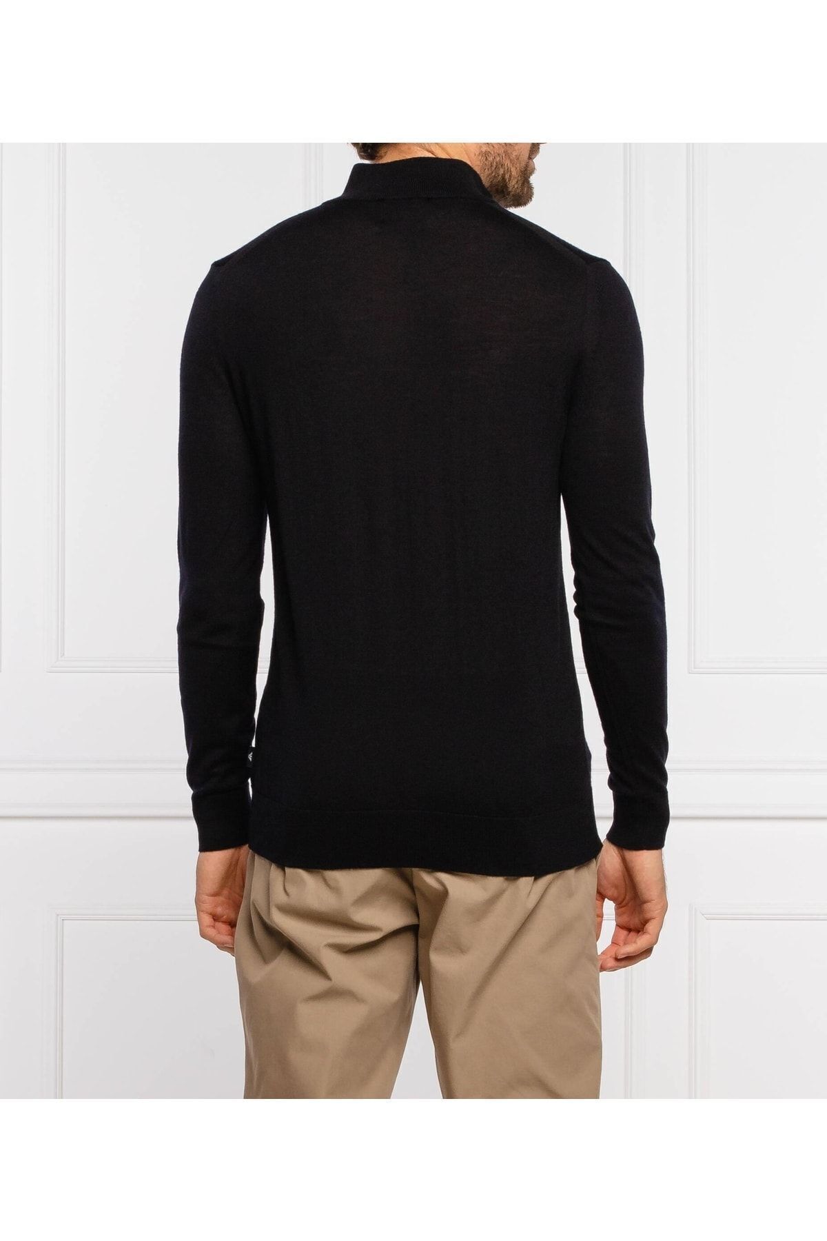 سویشرت مردانه آبی سرمه ای امپریو آرمانی | 8N1MUX 1MJXZ اورجینال - تصویر 2