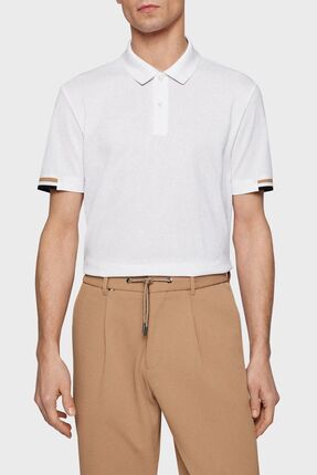 BOSS Logolu Regular Fit Düğmeli % 100 Pamuk Polo T Shirt Erkek Polo 50467113 100