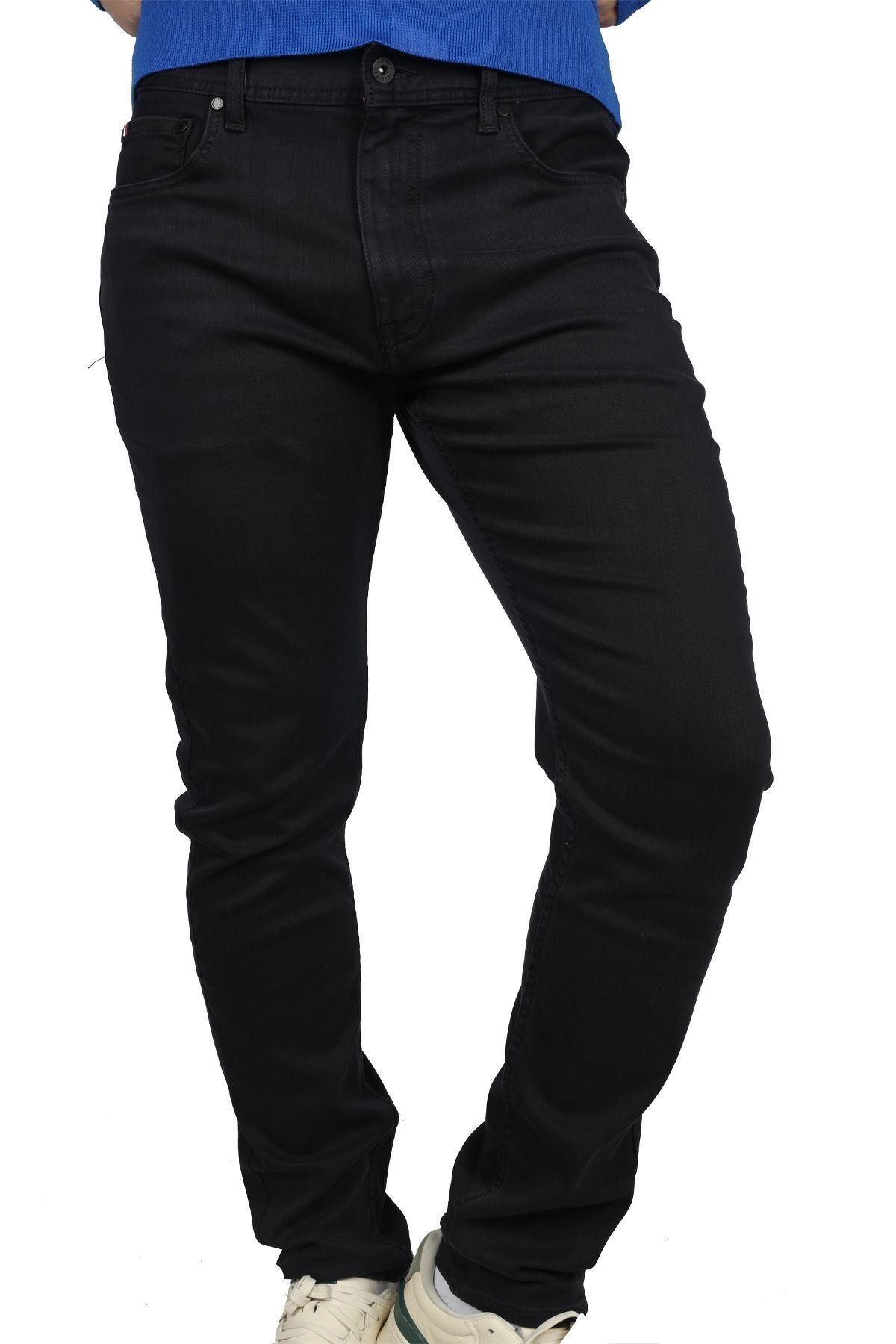 شلوار جین مردانه پارچه مدل مسطح کمر مشکی MW0MW33977 1B9 Tommy Hilfiger