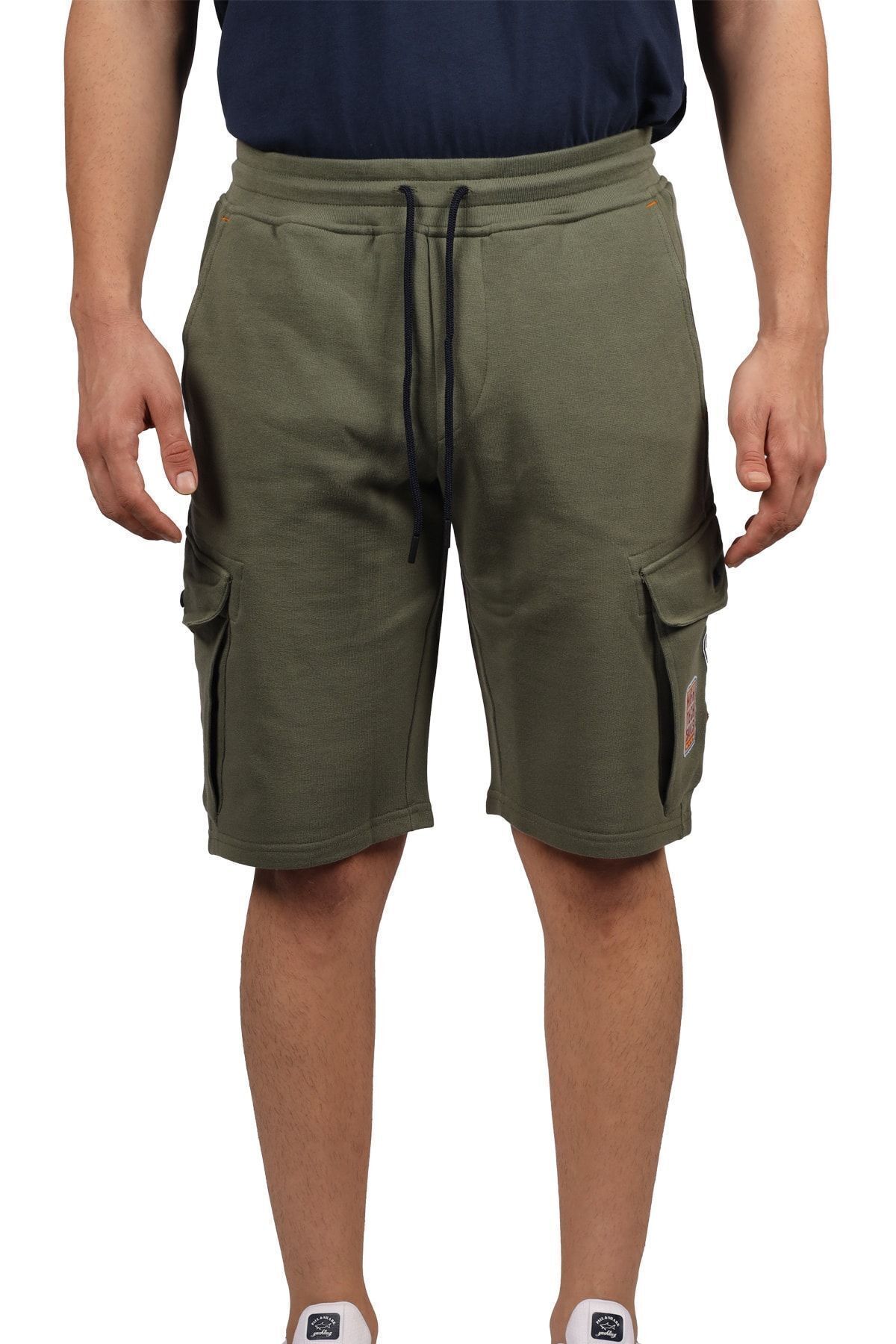 Erkek Pamuklu Regular Fit Düz Haki Şort 21411930-270 - 2