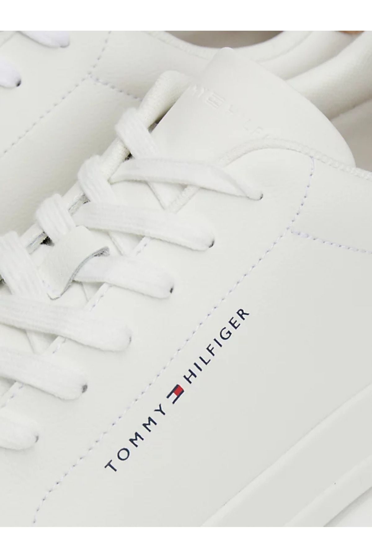 اسنیکر سفید مردانه آرم برند کشویی روزانه کفش ورزشی FM0FM05297 YBL Tommy Hilfiger