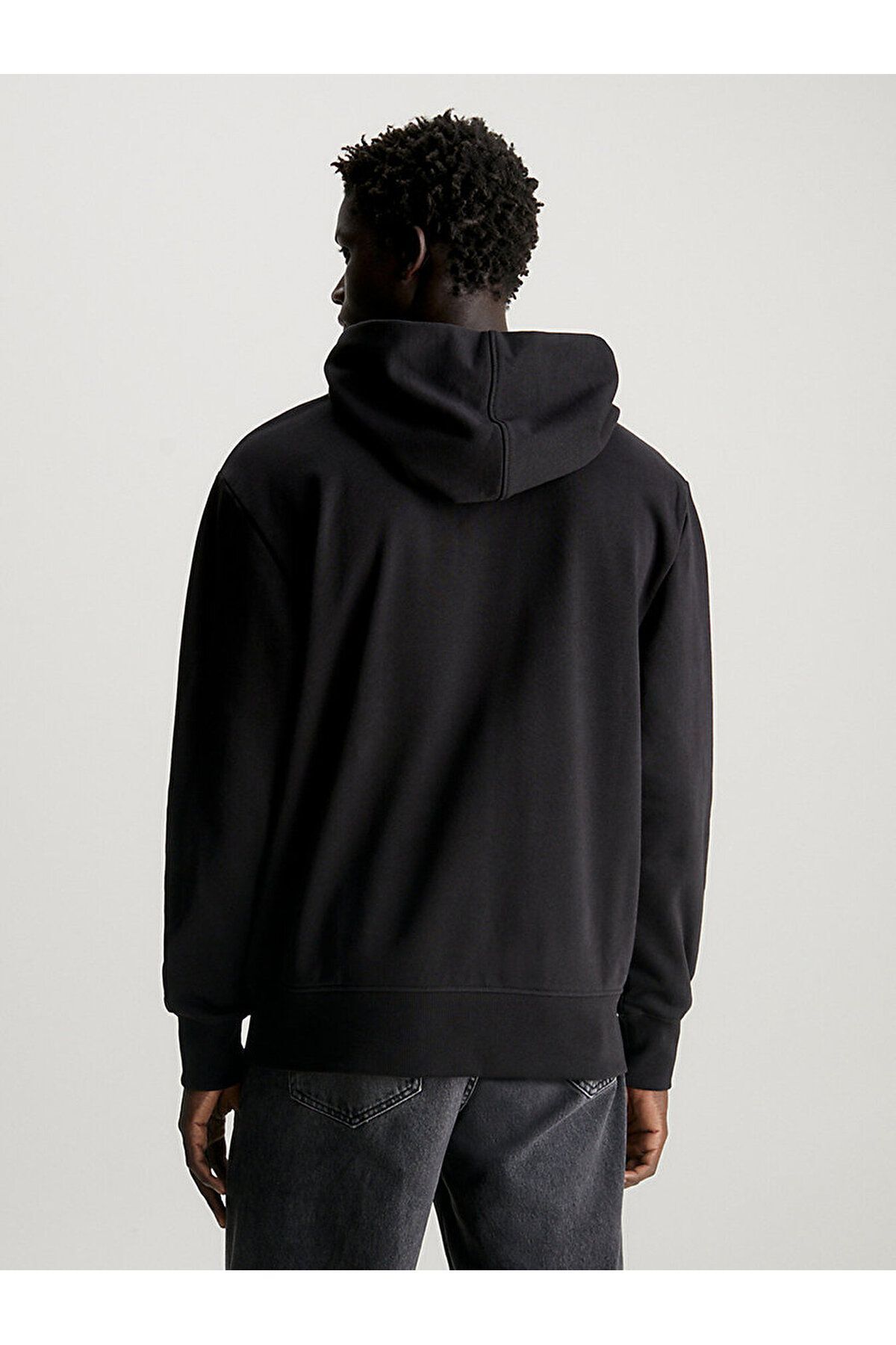 سویشرت مشکی مردانه قالب عادی با نام تجاری روزانه پیراهن سیاه J30J324630 BEH Calvin Klein