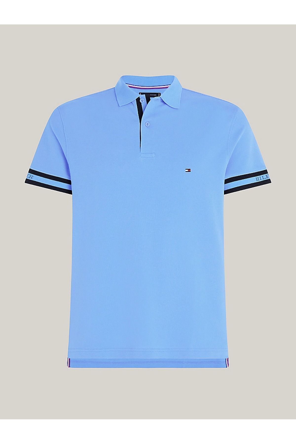 تی شرت یقه پولو مشکی مردانه بسته بندی دکمه یاکا آستین کوتاه قطبی MW0MW34737 C30 Tommy Hilfiger