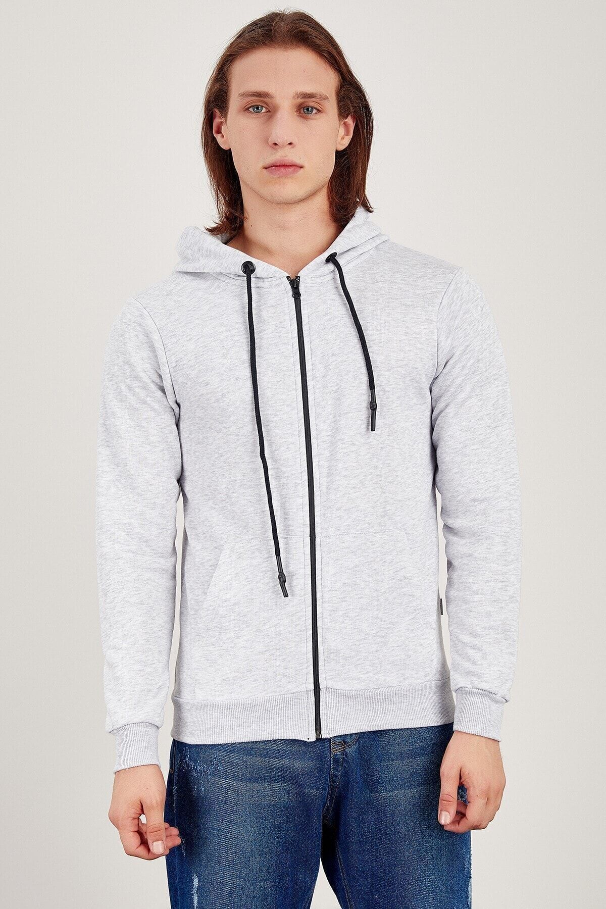 Gri Melanj Erkek Sweatshirt | ME19W224290