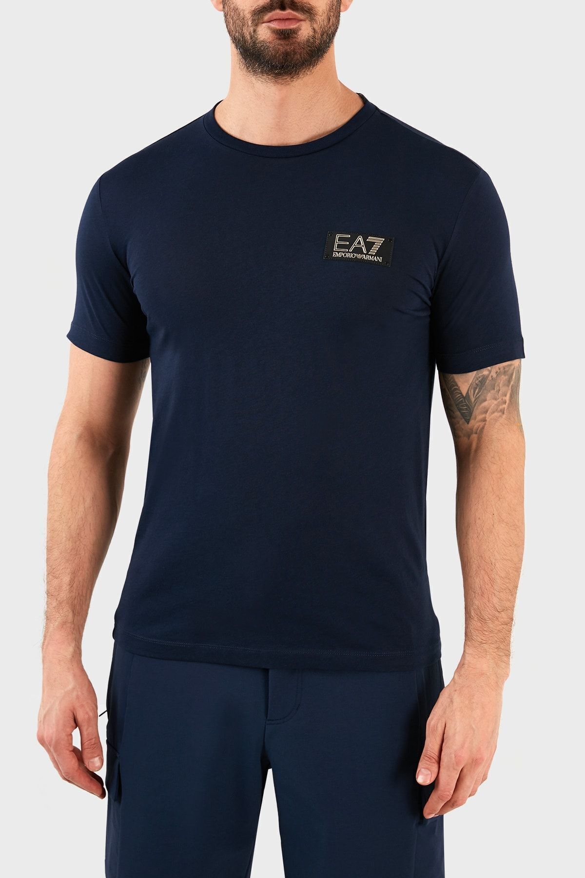EA7 Pamuklu Regular Fit Bisiklet Yaka T Shirt Erkek T Shirt 3rpt19 Pjm9z 1554 Erkek Giyim