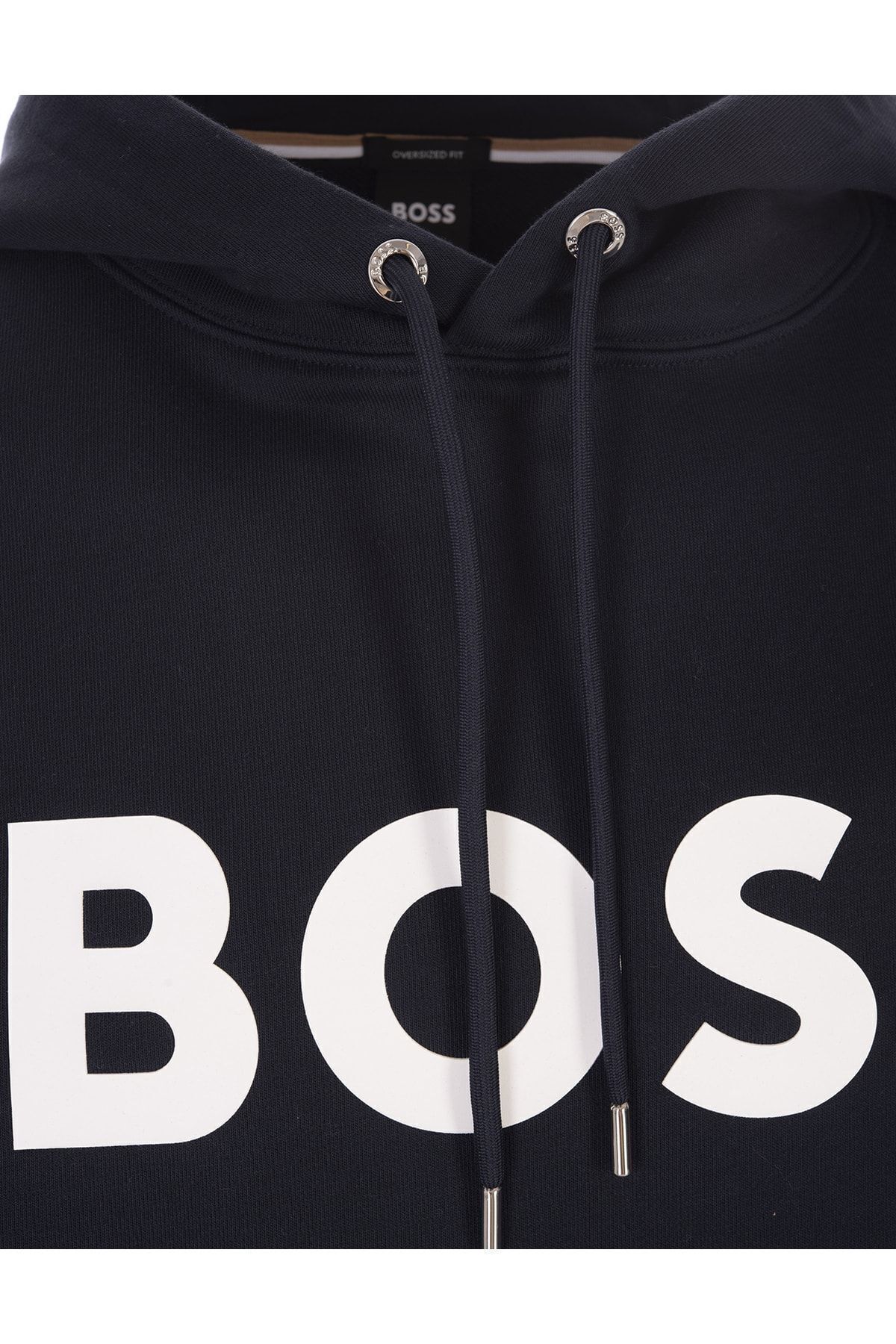سویشرت آبی مردانه آرم برند آقایان با جزئیات طناب دار کلاهبرداری دریایی 404 BOSS