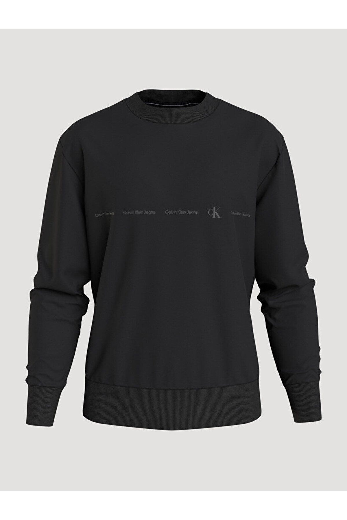 سویشرت مشکی مردانه قالب عادی با نام تجاری شبانه روز پیراهن سیاه J30J324624 beh Calvin Klein
