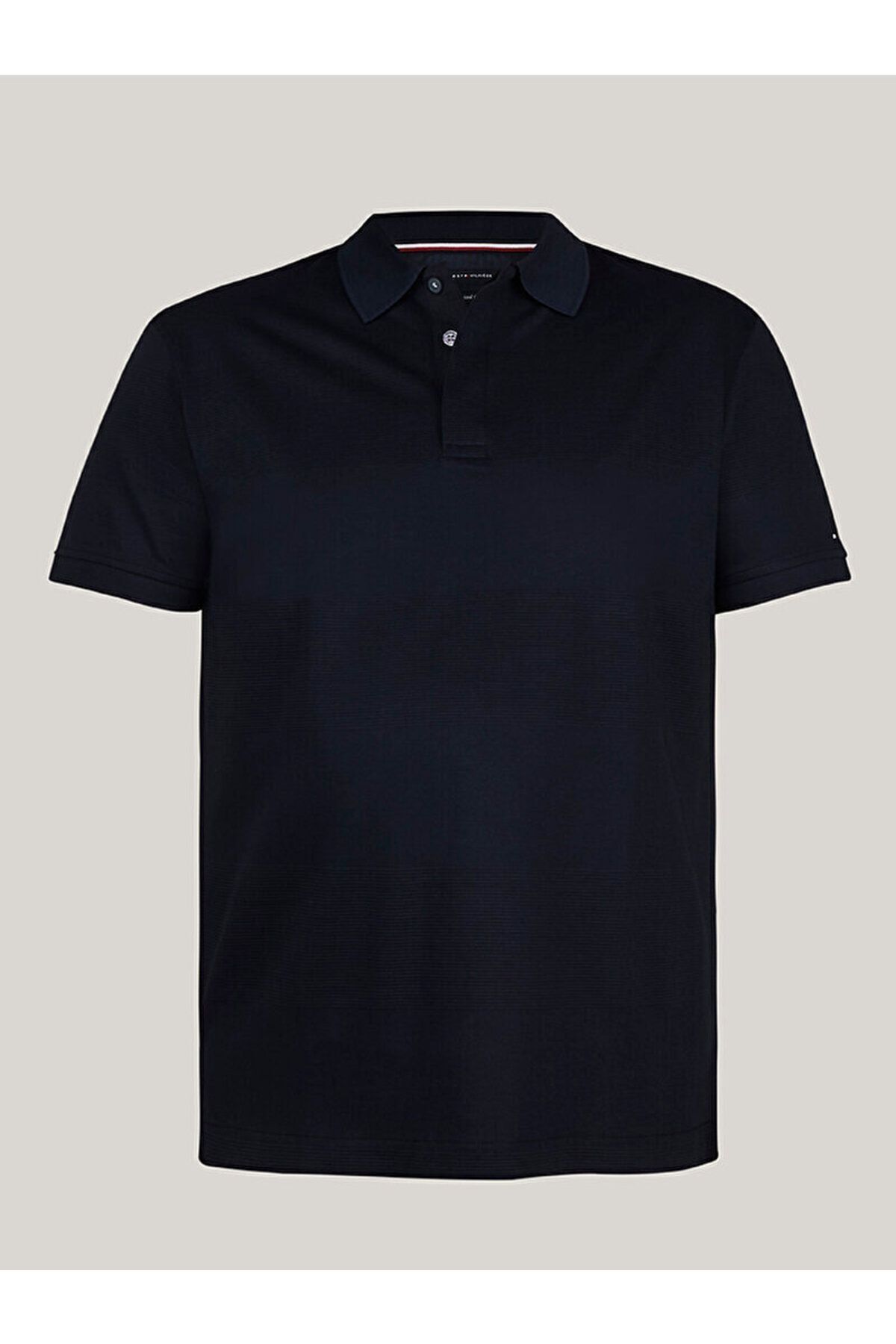 تی شرت یقه پولو مردانه آستین کوتاه با یقه پولو آبی سرمه ای MW0MW33604-DW5 Tommy Hilfiger