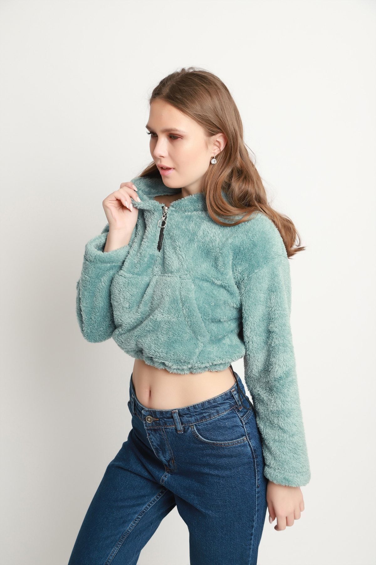 Mint Kadın Peluş Sweatshirt | MK19W273508