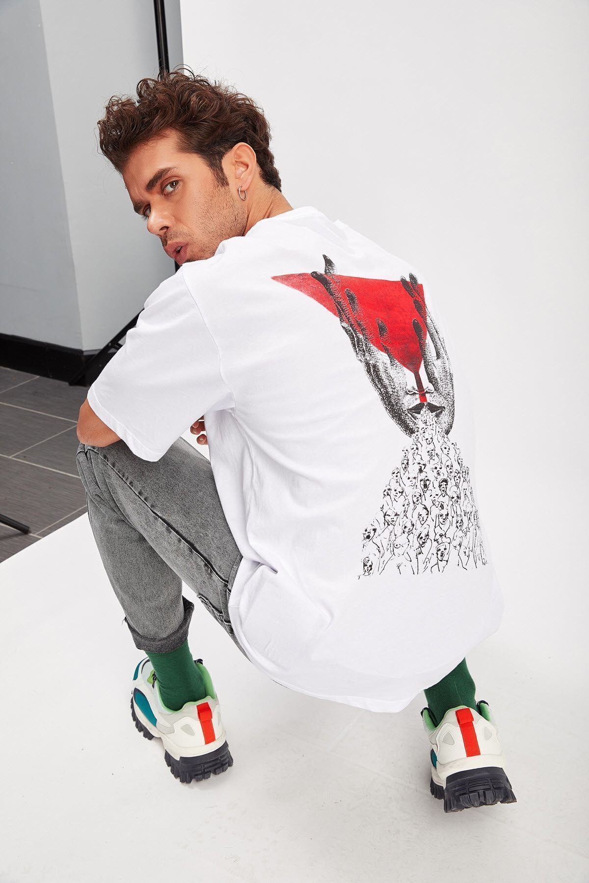 Beyaz Baskılı T-Shirt | ME20S214860