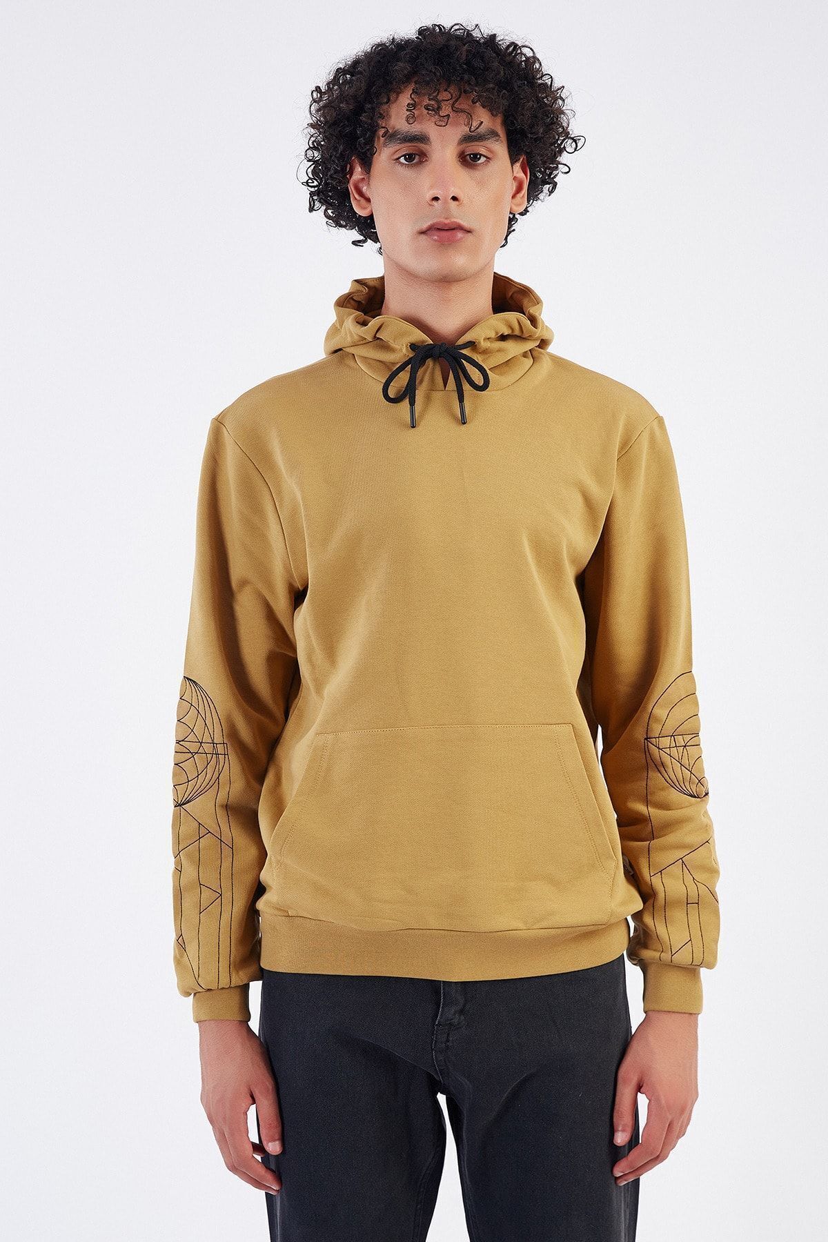 Olive Kol Nakişli Sweat | Me21W224862