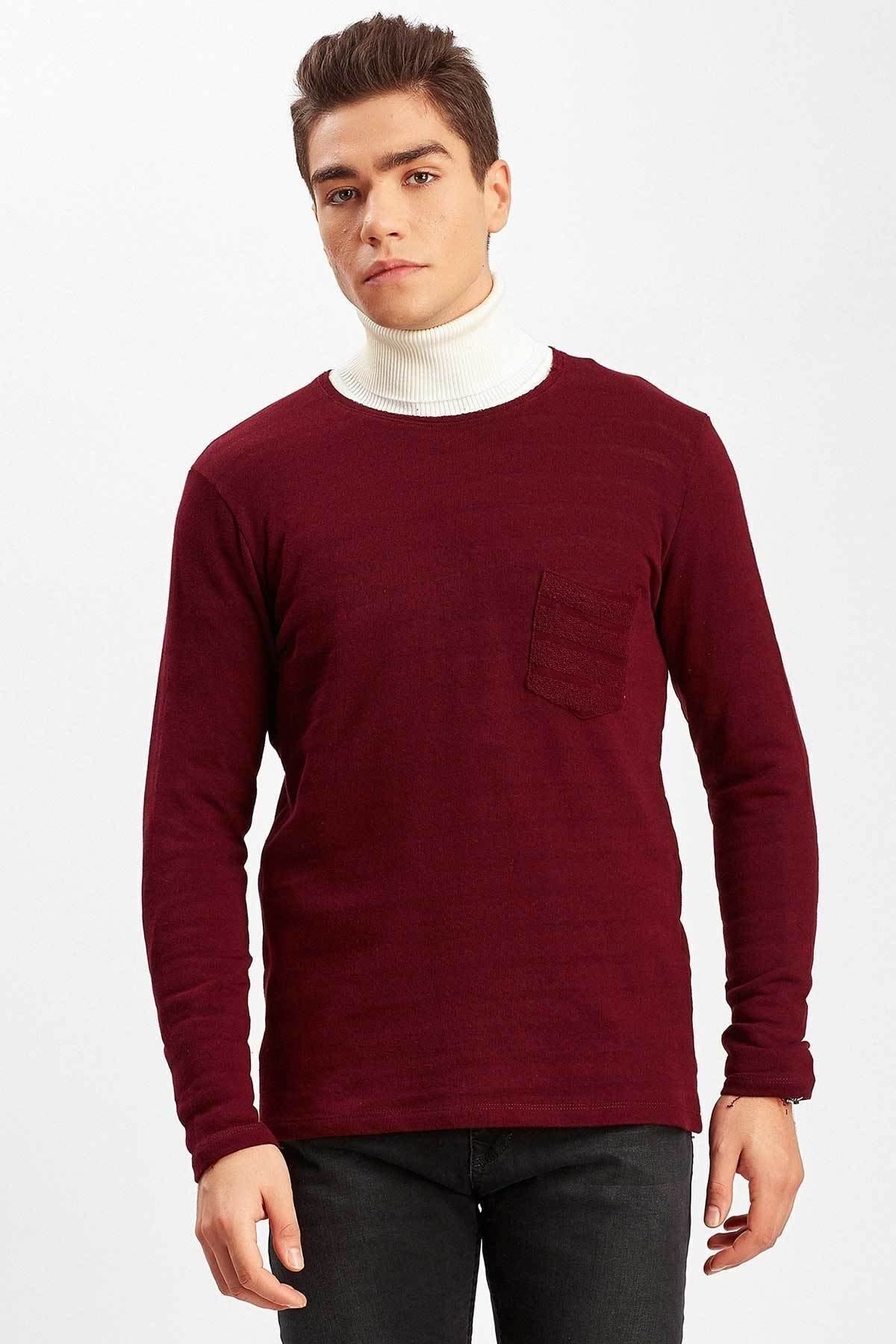 Toptan | Erkek Bordo Sweatshirt