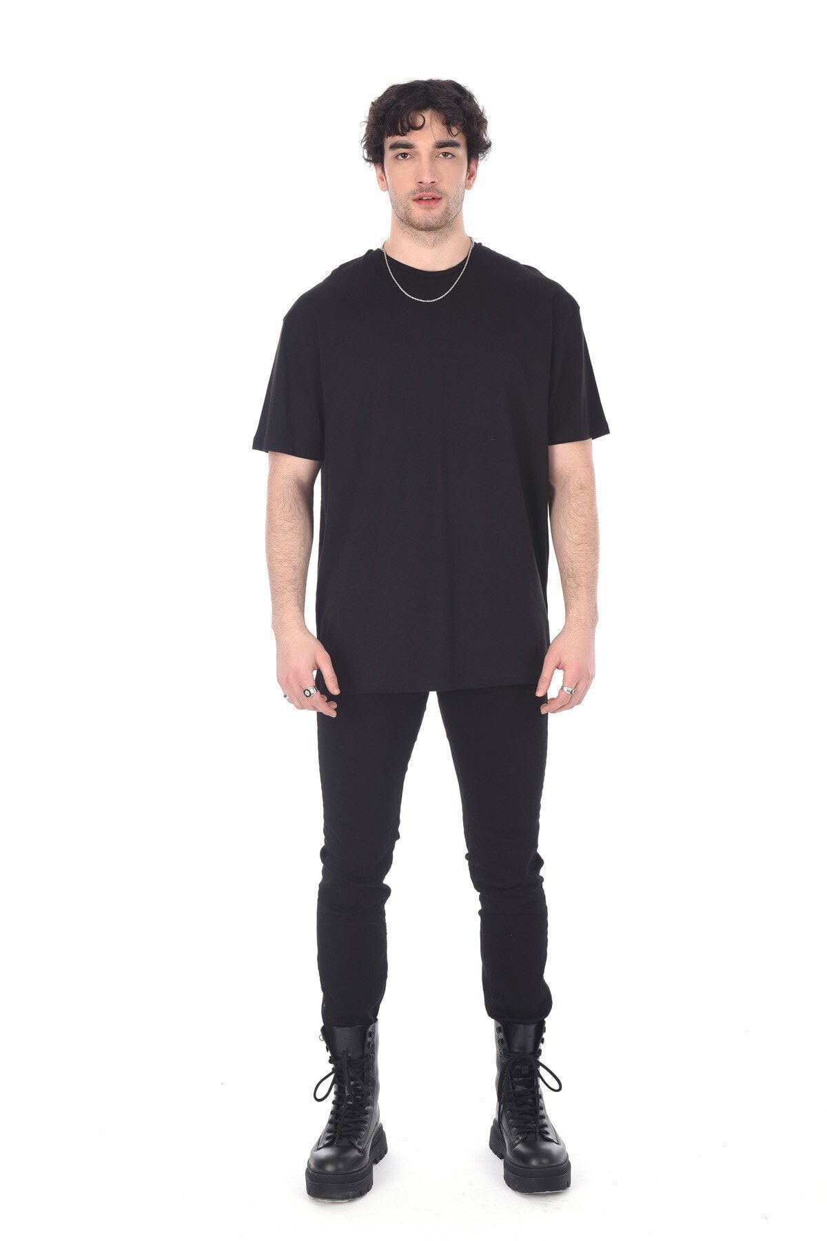Toptan | Siyah Oversize T-shirt | Me21w215151