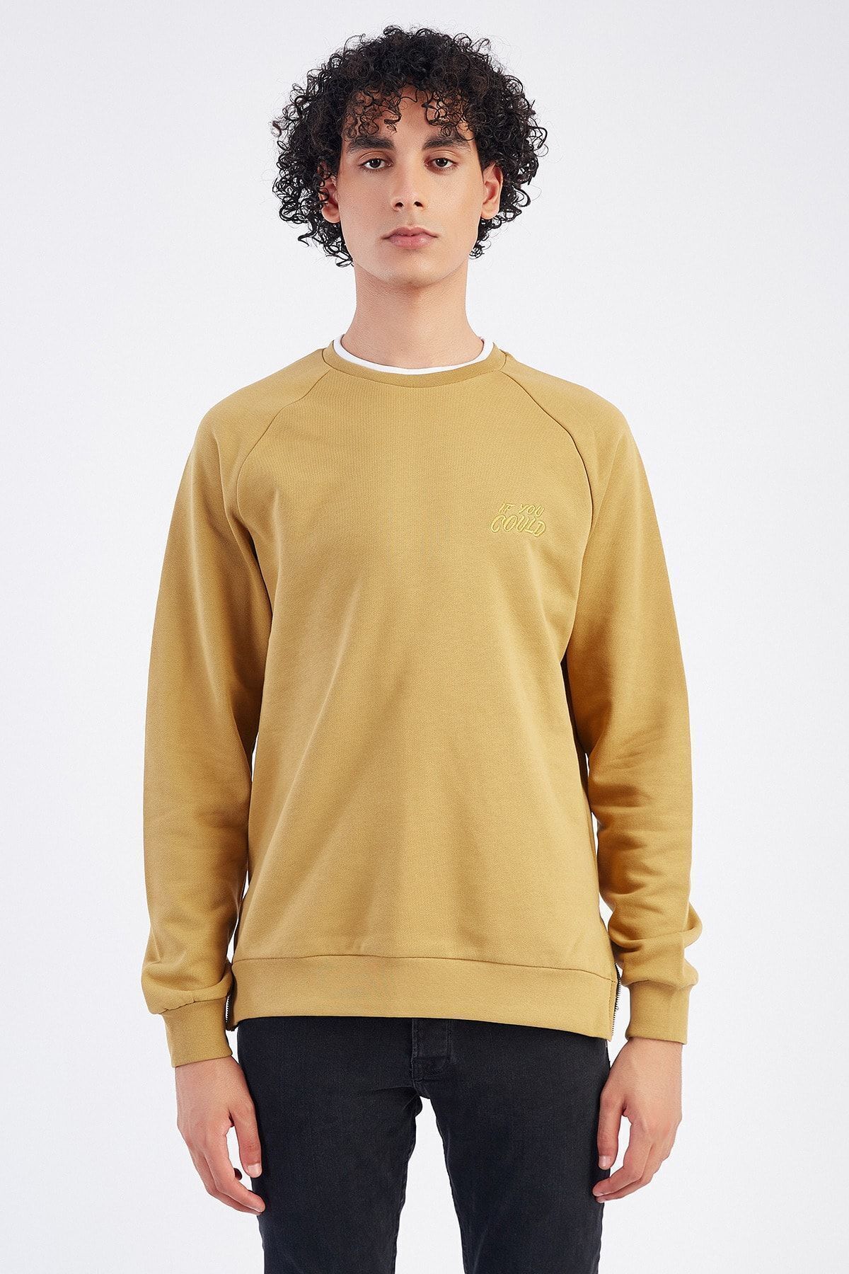 Olive Yandan Fermuarlı Sweat | Me21W224983