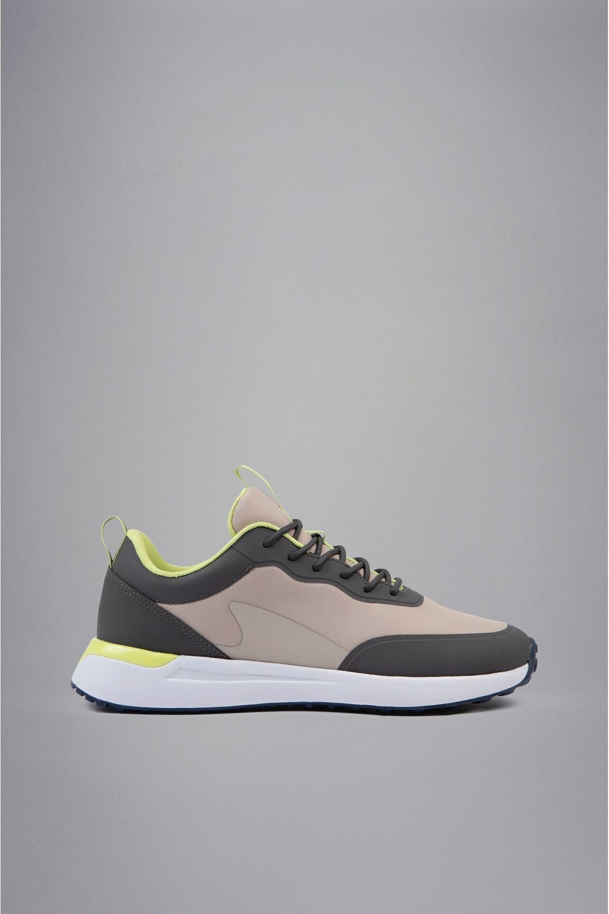 پال اند شارک کفش کتانی مردانه مخصوص پیاده‌روی بنددار با جزئیات لوگو، بژ، 24418001-I29