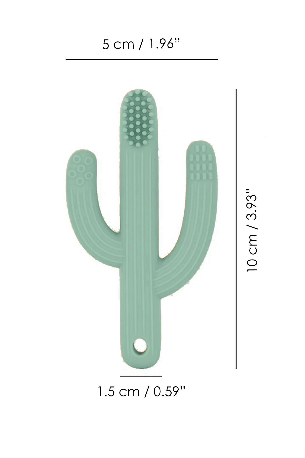 Meleni Baby Kaktüs Bebek Diş Kaşıyıcı - Bebek Diş Kaşıma Dişlik Yeşil fotoğrafı 6 (önizleme)