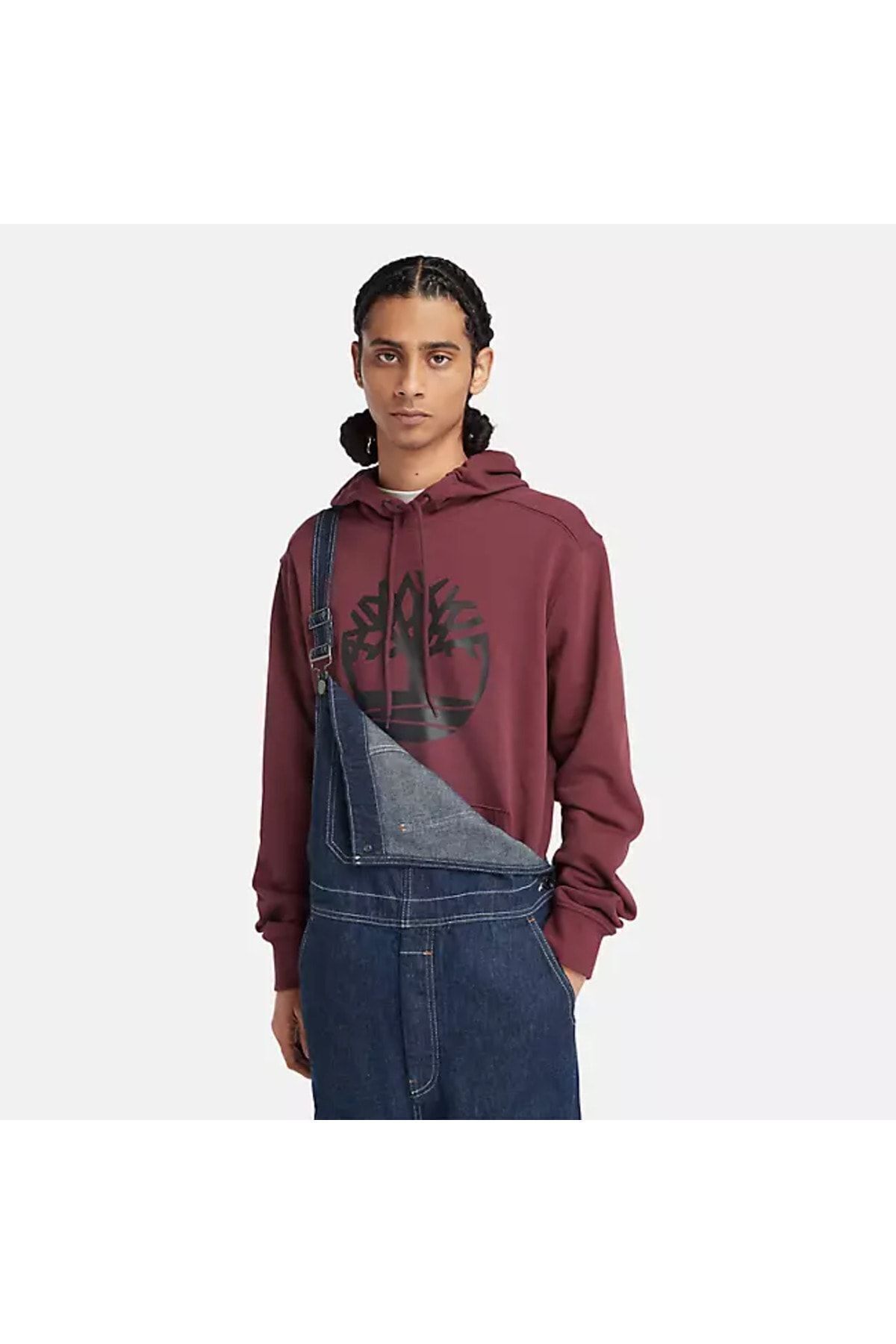 Burgundy timberland hoodie discount