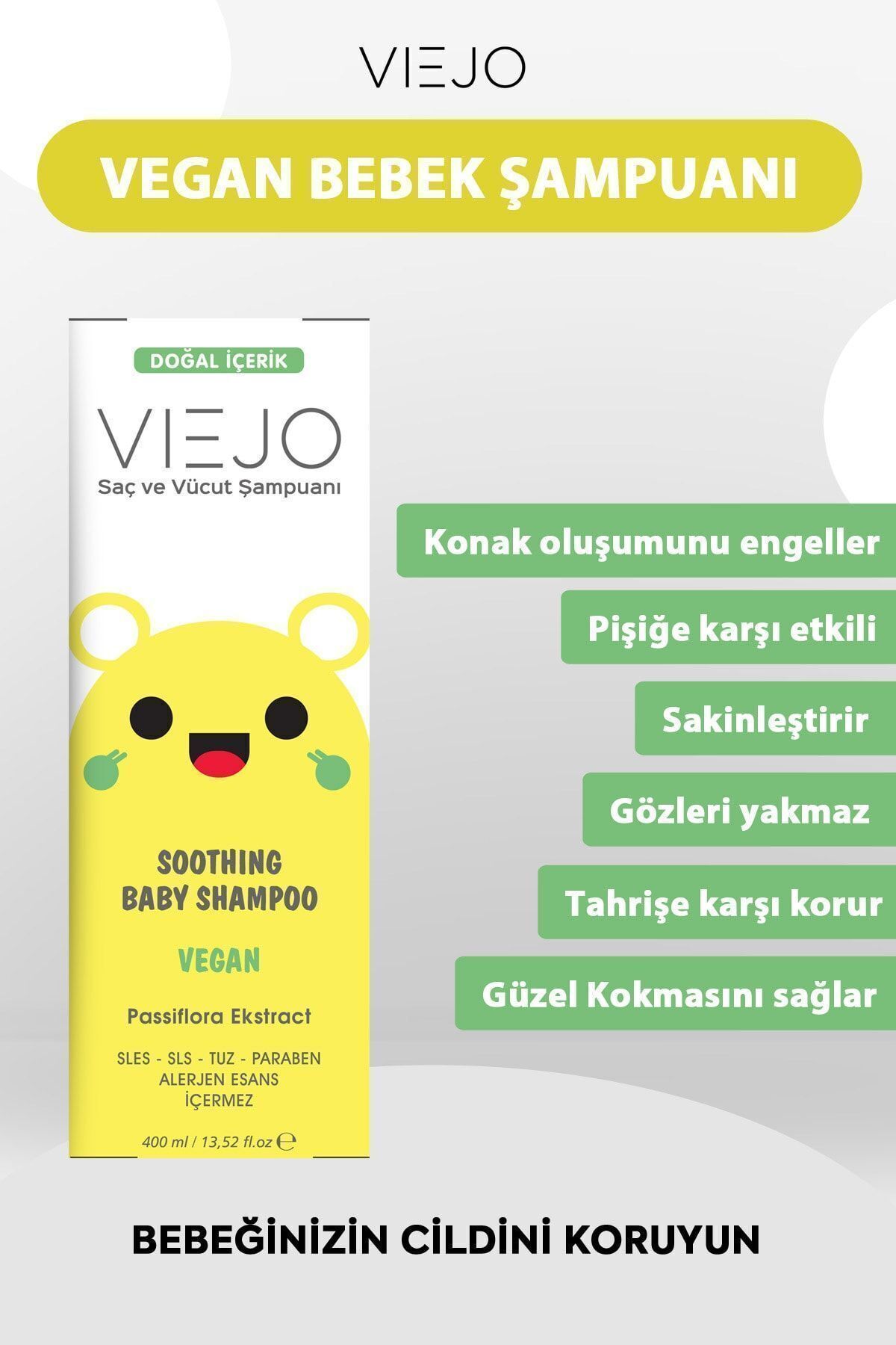 Viejo Vegan Bebek Saç Ve Vücut Şampuanı fotoğrafı 3 (önizleme)