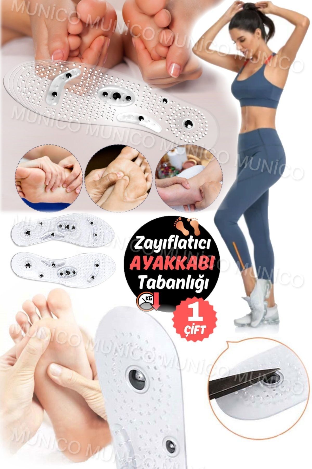 1 Çift Manyetik Terapi Tabanlık ile Yorgunluğu Giderin Manyetik Terapi Ayak Tabanı Masaj Tabanlığı 5