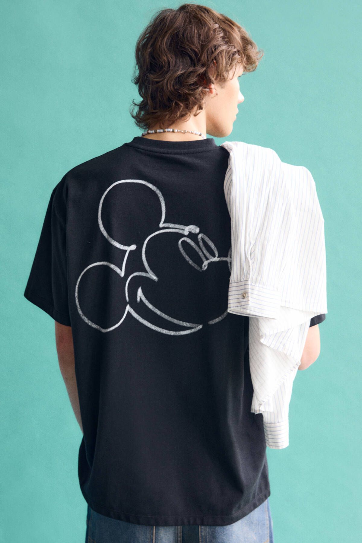 Pull Bear Siyah Mickey Mouse t shirt Fiyat Yorumlar Trendyol