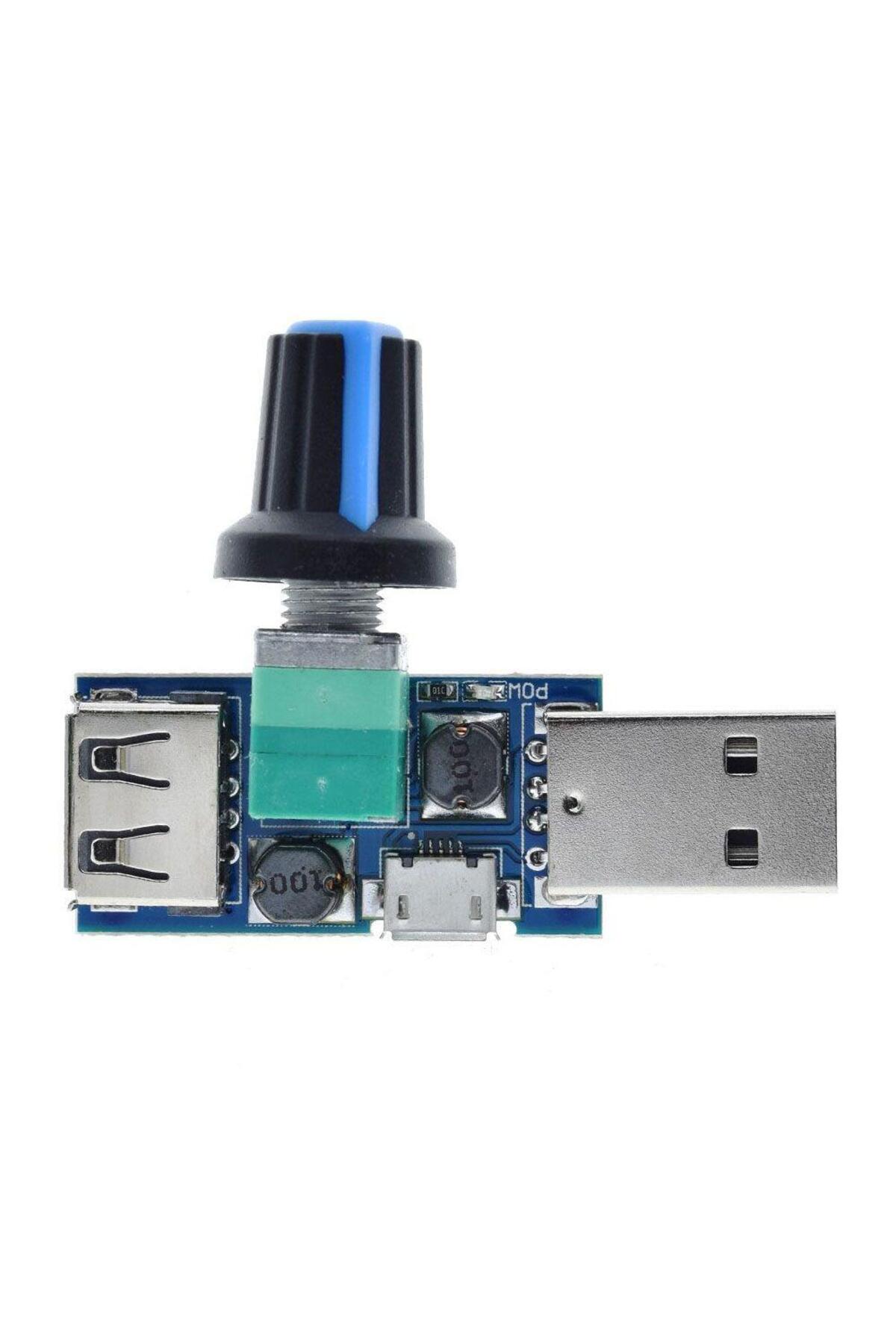 USB Fan Hız Kontrol Sürücüsü Regülatör Modülü DC 4-12V to 2.5-8V 5W 2