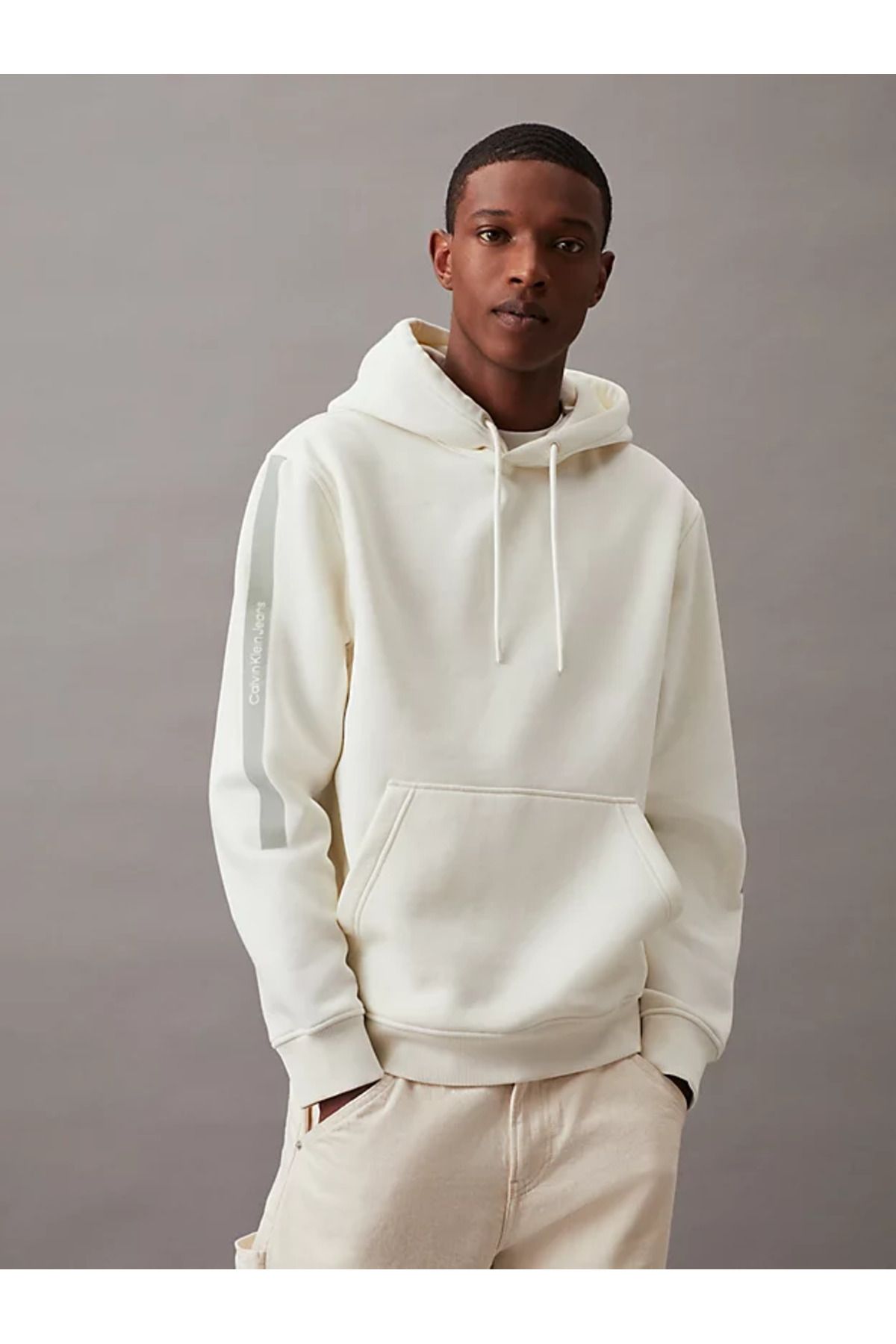 Calvin klein white sweatshirt shop
