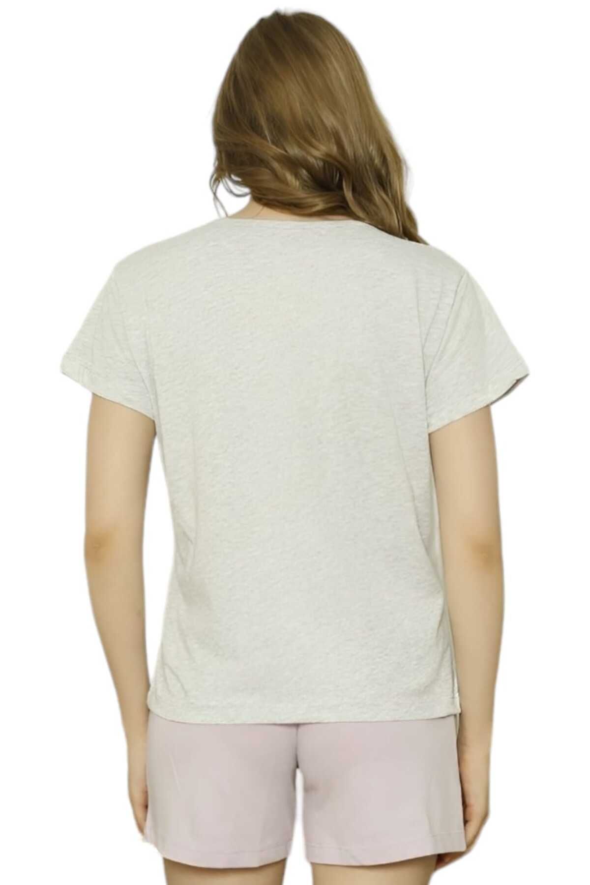Uniquerrs-Women's Antibacterial Fabric 100% Cotton Short Sleeve Shorts Pajamas Set 4