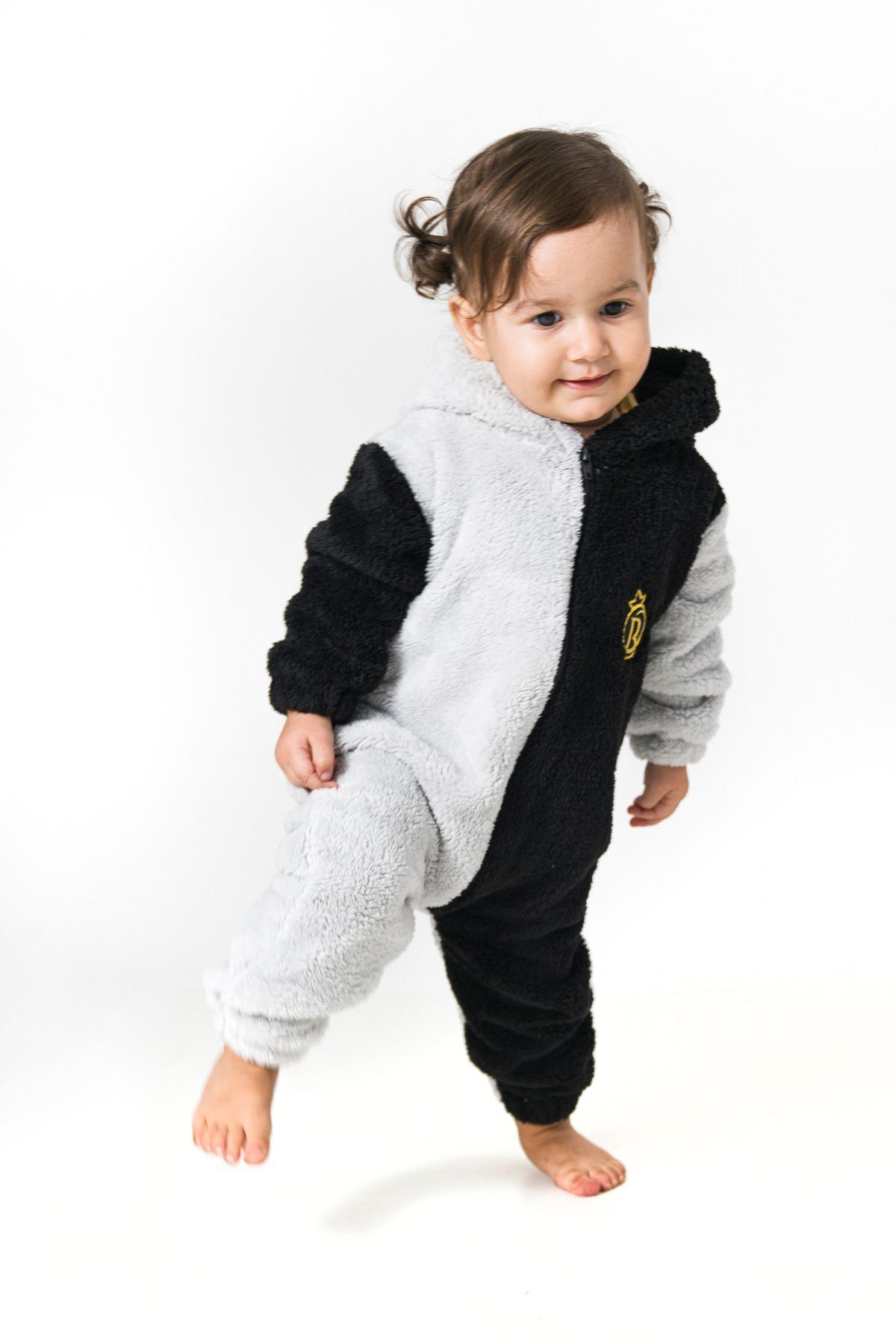 Baby Animals Welsoft Peluş Fermuarlı Kışlık Unisex Kız Erkek Bebek Uyku Tulumu Bebek Tulumu Çocuk Tulumu Kostümü fotoğrafı 2 (önizleme)