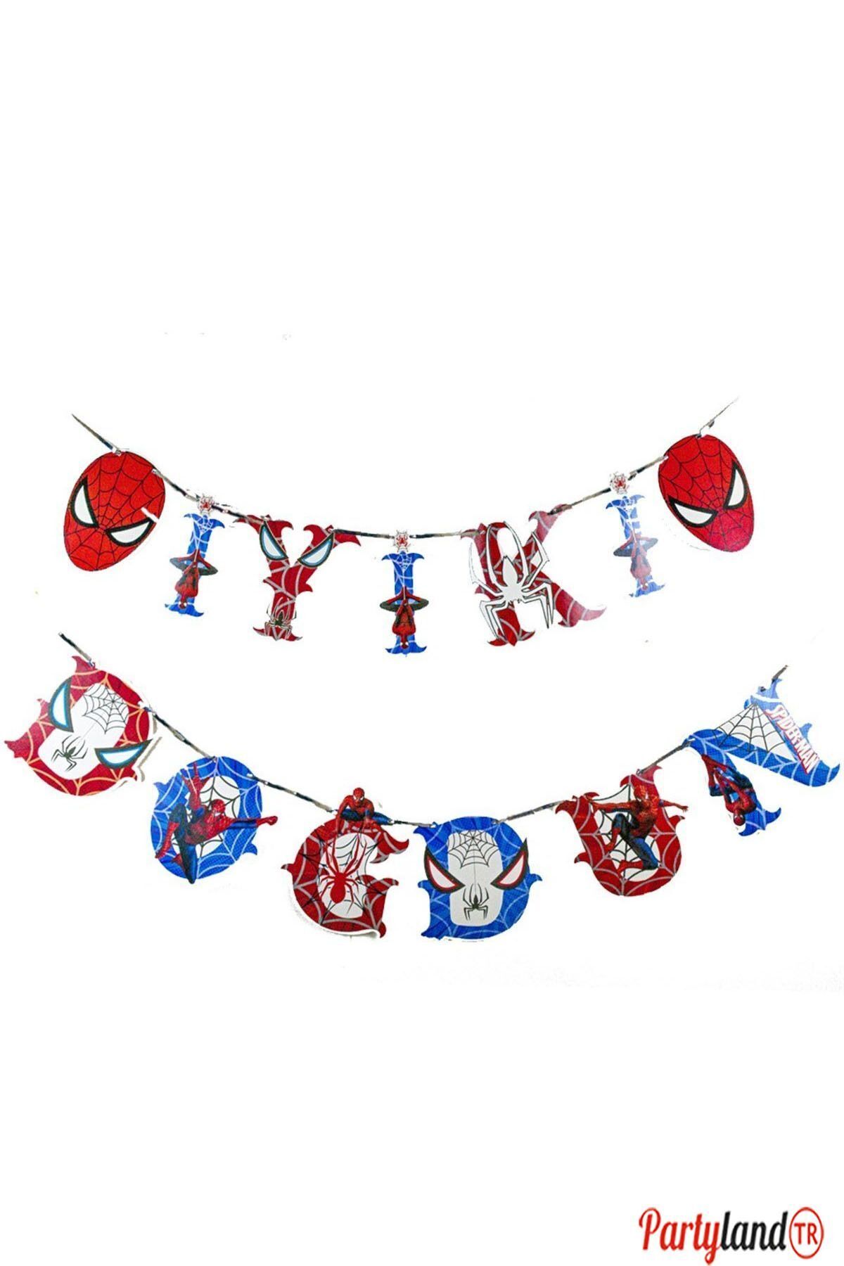 PartylandTR Örümcek Adam Spiderman Temalı İyiki Doğdun 3D Banner