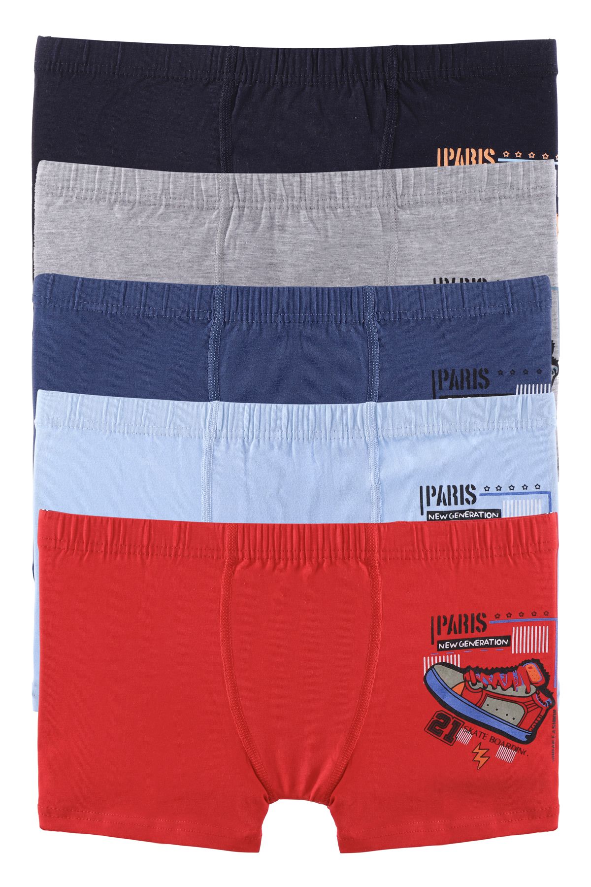 Tom John Boy Boxer 5 Pack Waiter Lycra MIXCOLOR 41313