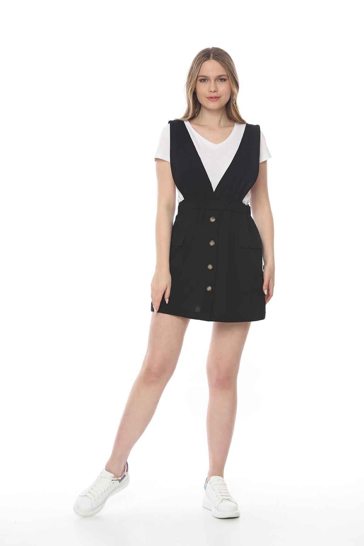 Siyah Salopet Elbise | MK19S283210