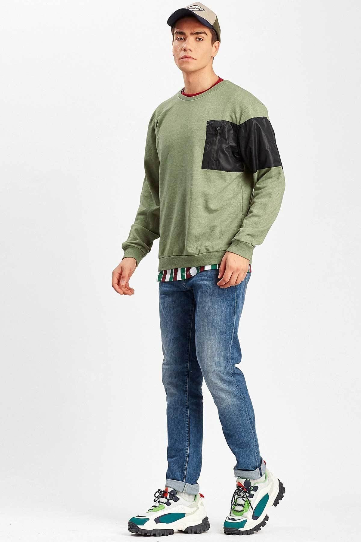 Haki Erkek Sweatshirt | ME19W224256