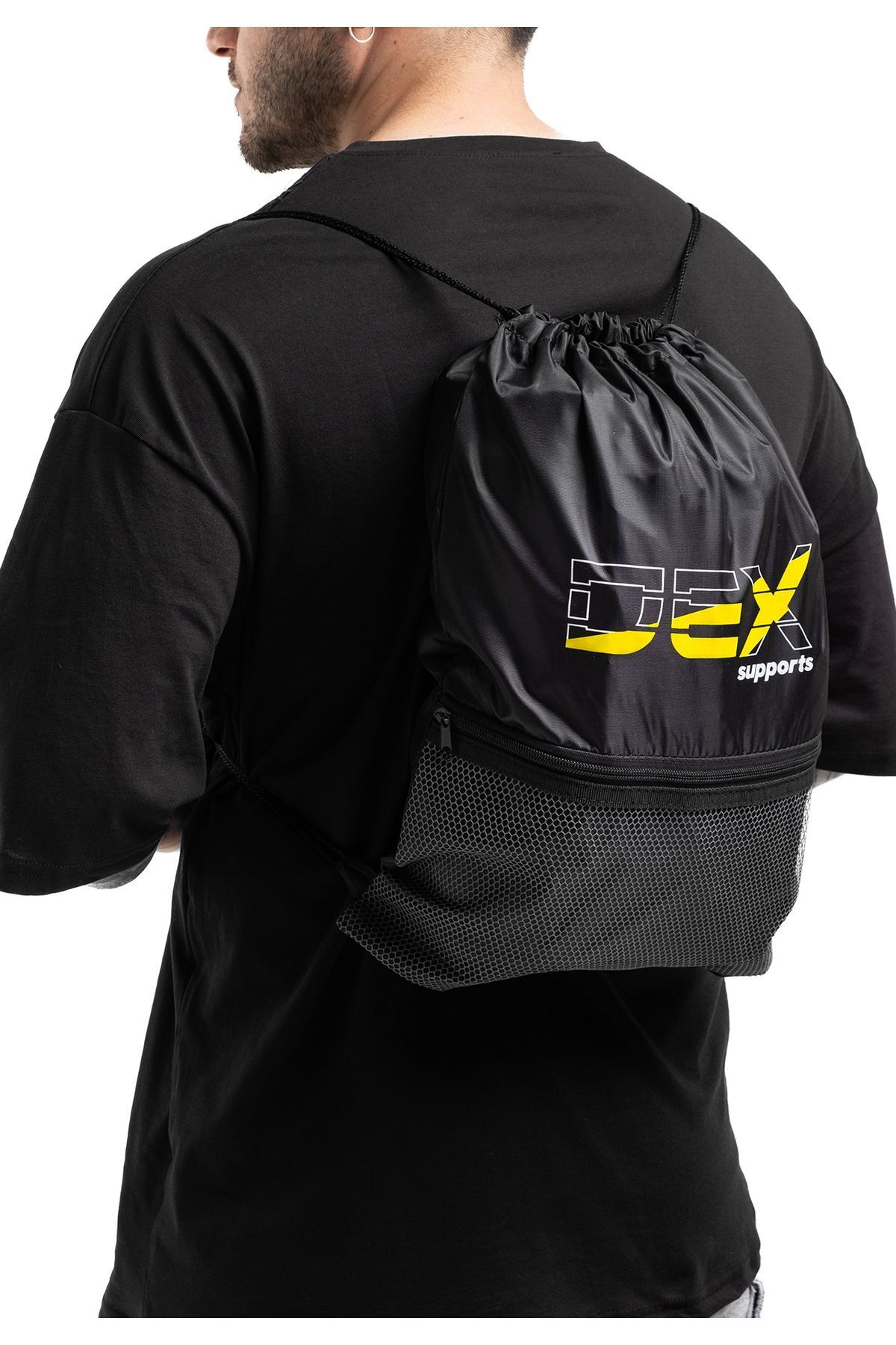 دستکش وزنه برداری مشکی مچ دست سریال Elite Art Bandaji کیسه ورزشی Sackpack 2 Dex Supports