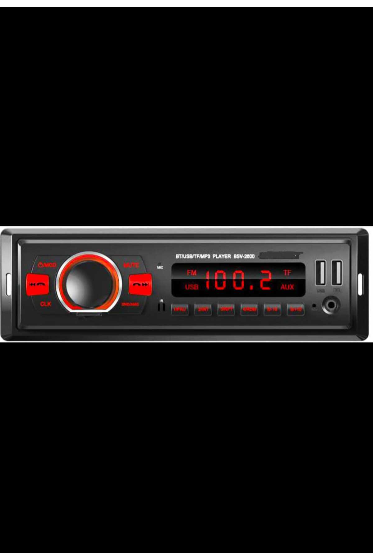 Daxom Dx-2600 Çift Usb Girişli Bluetooth Oto Teyp Araba Teybi Radyo Sd Aux Amfi Çıkışlı Kumandalı