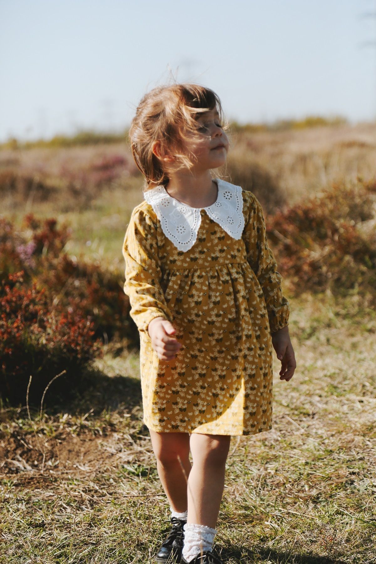 Baby Animals-Baby Mädchen Kinder Geburtstag Party Hochzeit Kleid Gefüttert Kinderkleidung Kleinkinderkleidung Mädchen Elbmuslin 2