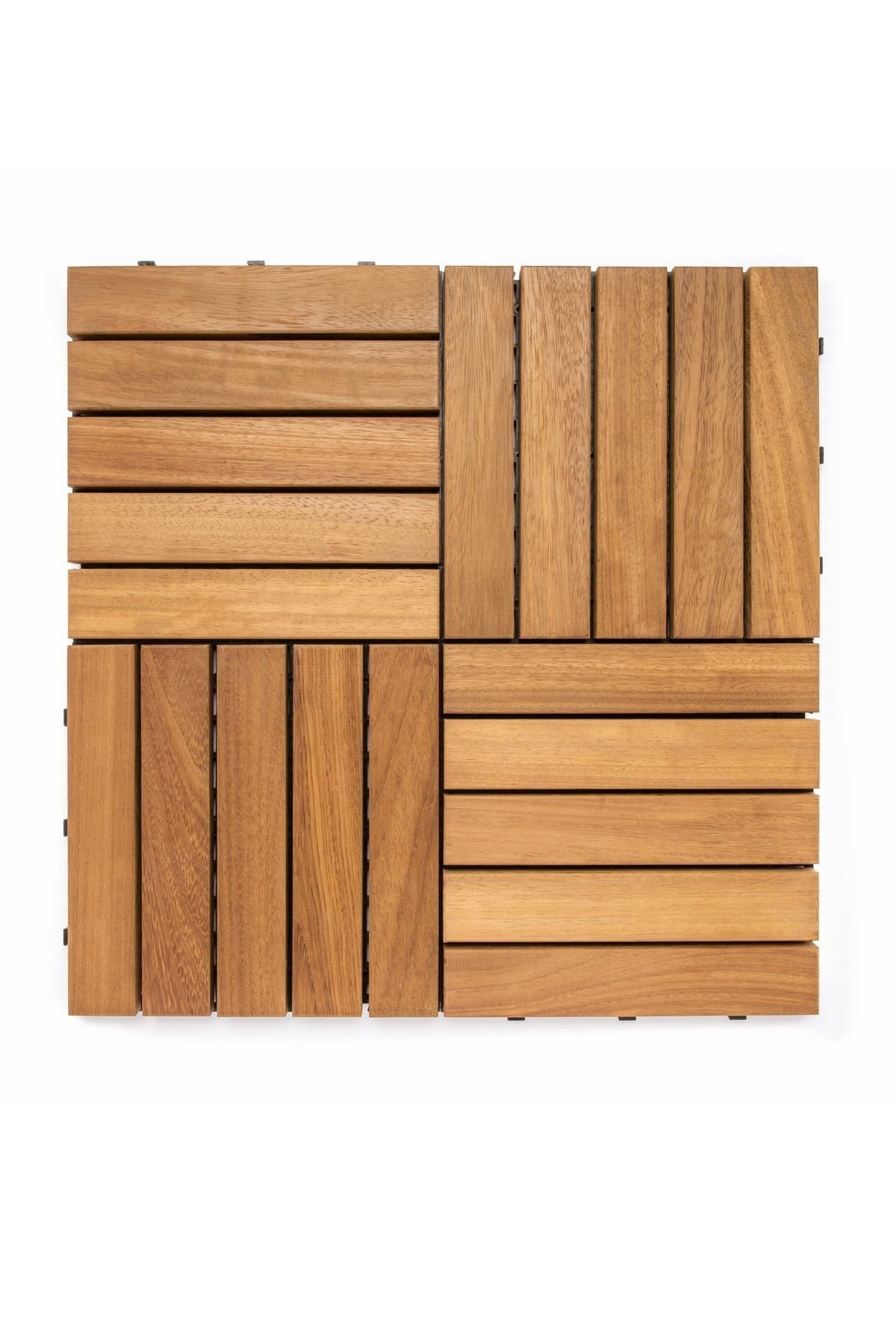 İroko Ağacı Balkon Bahçe Ahşap Yer Döşemesi Karo Deck 30x30 Cm – 10 Adet (0,9m2) 8