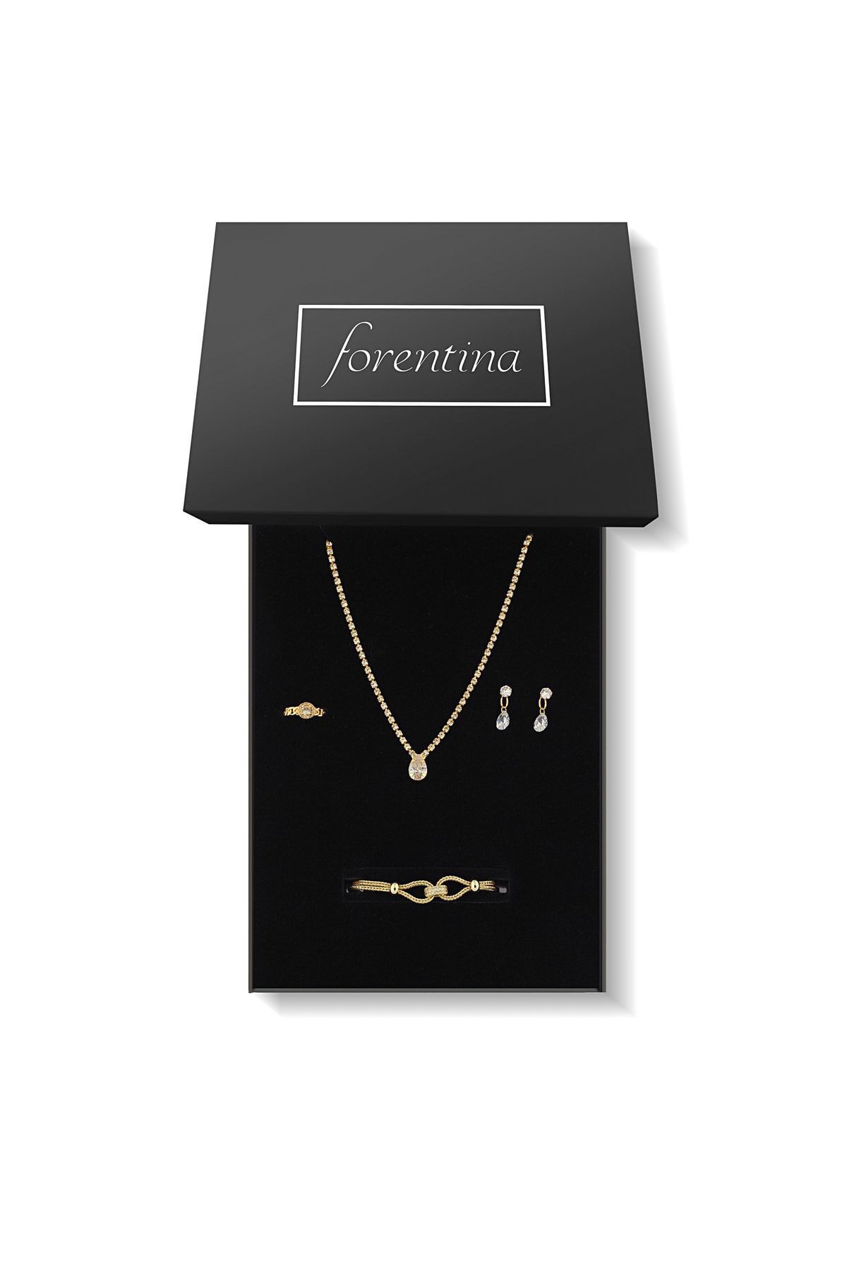 Forentina-Drop Model Necklace Earrings Bracelet Ring Jewelry Set - Ps 238700 En 2